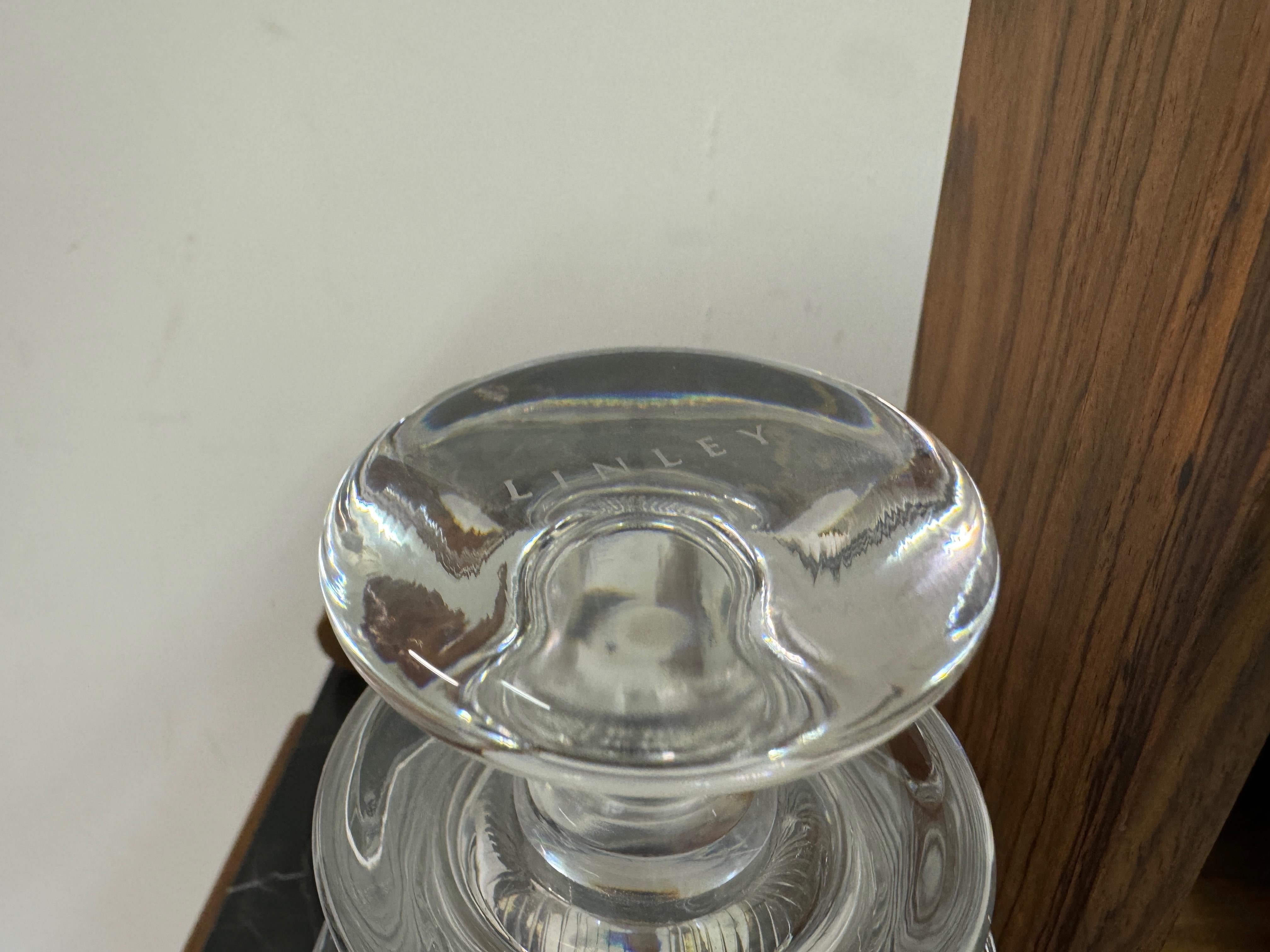 Double Tantalus with Lead Crystal Decanters by Linley 9