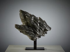 Cuarzo "escama de dragón" de doble terminación con goethita