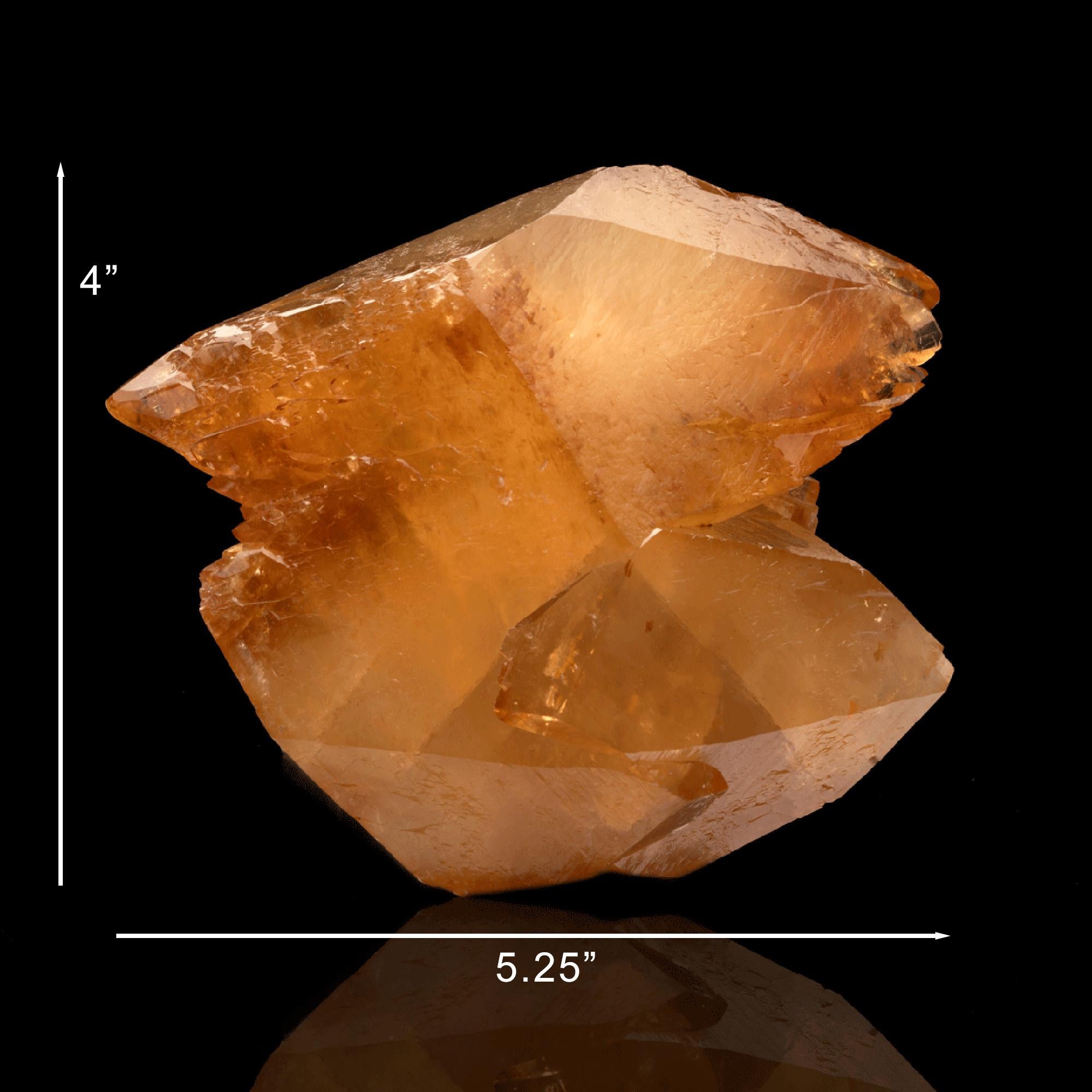 Double Terminated Golden Calcite From Elmwood Mine For Sale 2