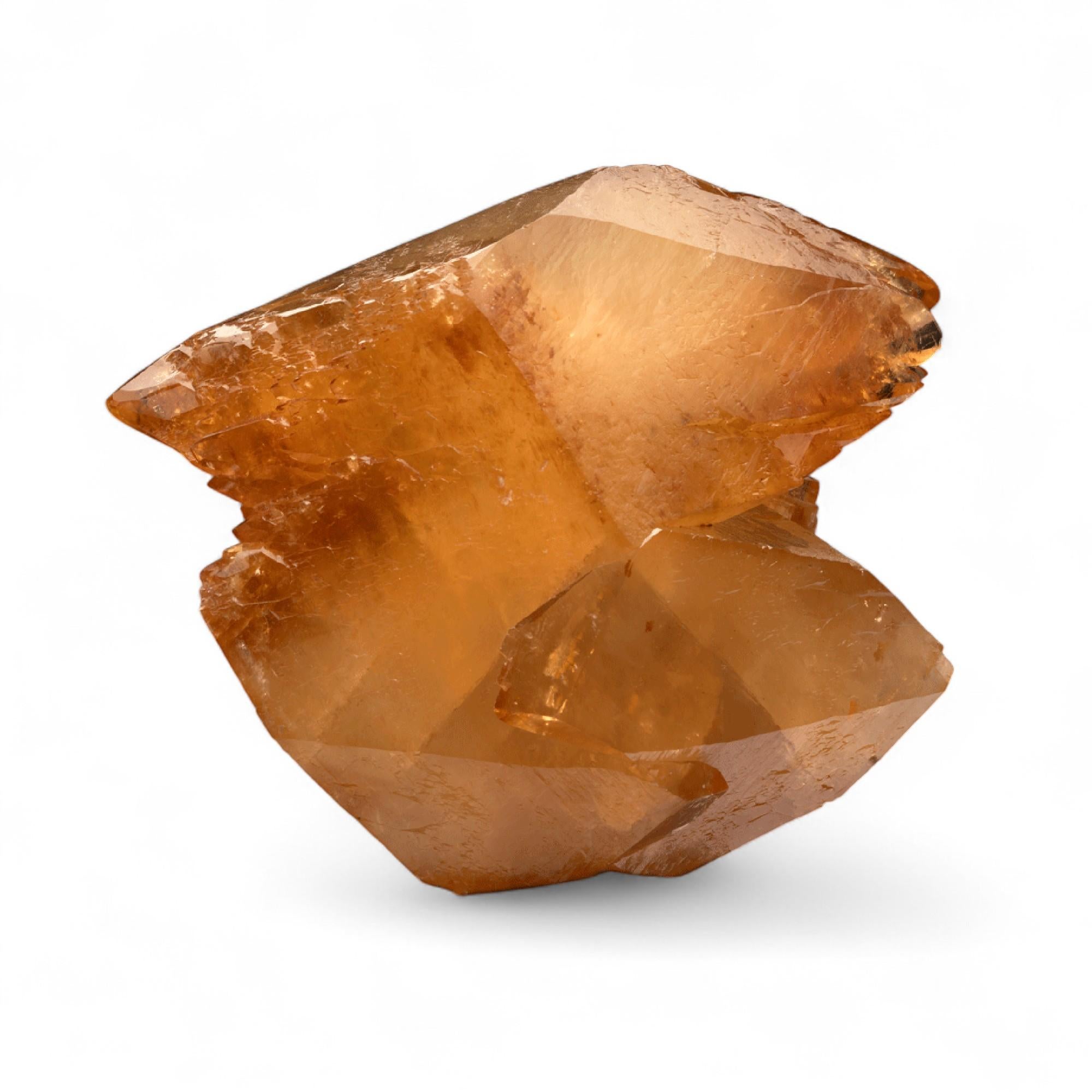 Contemporary Double Terminated Golden Calcite From Elmwood Mine For Sale