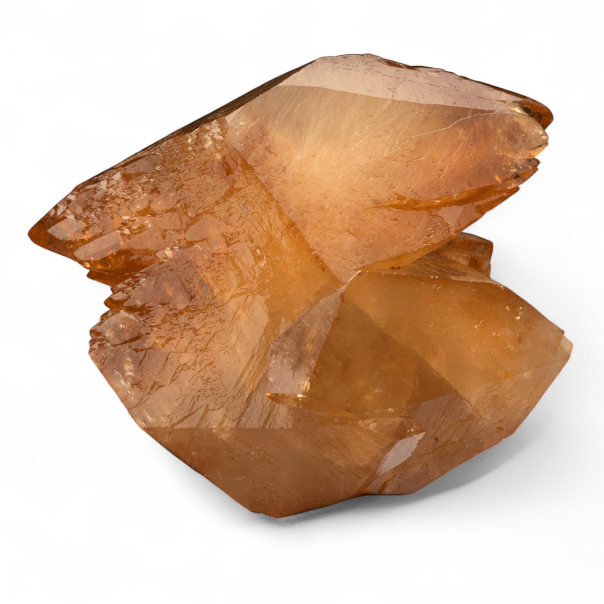 Crystal Double Terminated Golden Calcite From Elmwood Mine For Sale