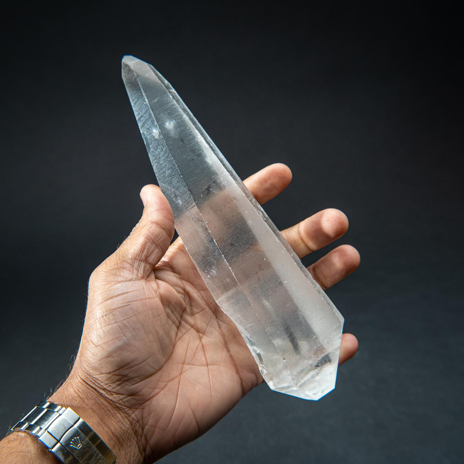 Double Terminated Natural Lemurian Quartz Crystal from Brazil (1.25 lbs) 1