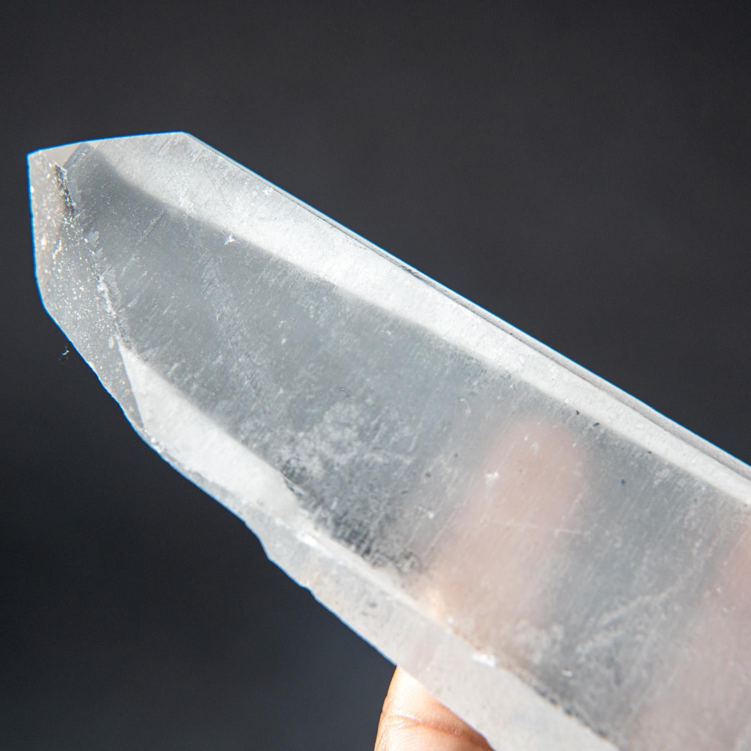 Contemporary Double Terminated Natural Lemurian Quartz Crystal from Brazil (1.75 lbs) For Sale