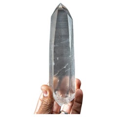 Double Terminated Natural Lemurian Quartz Crystal from Brazil (.85 lbs)