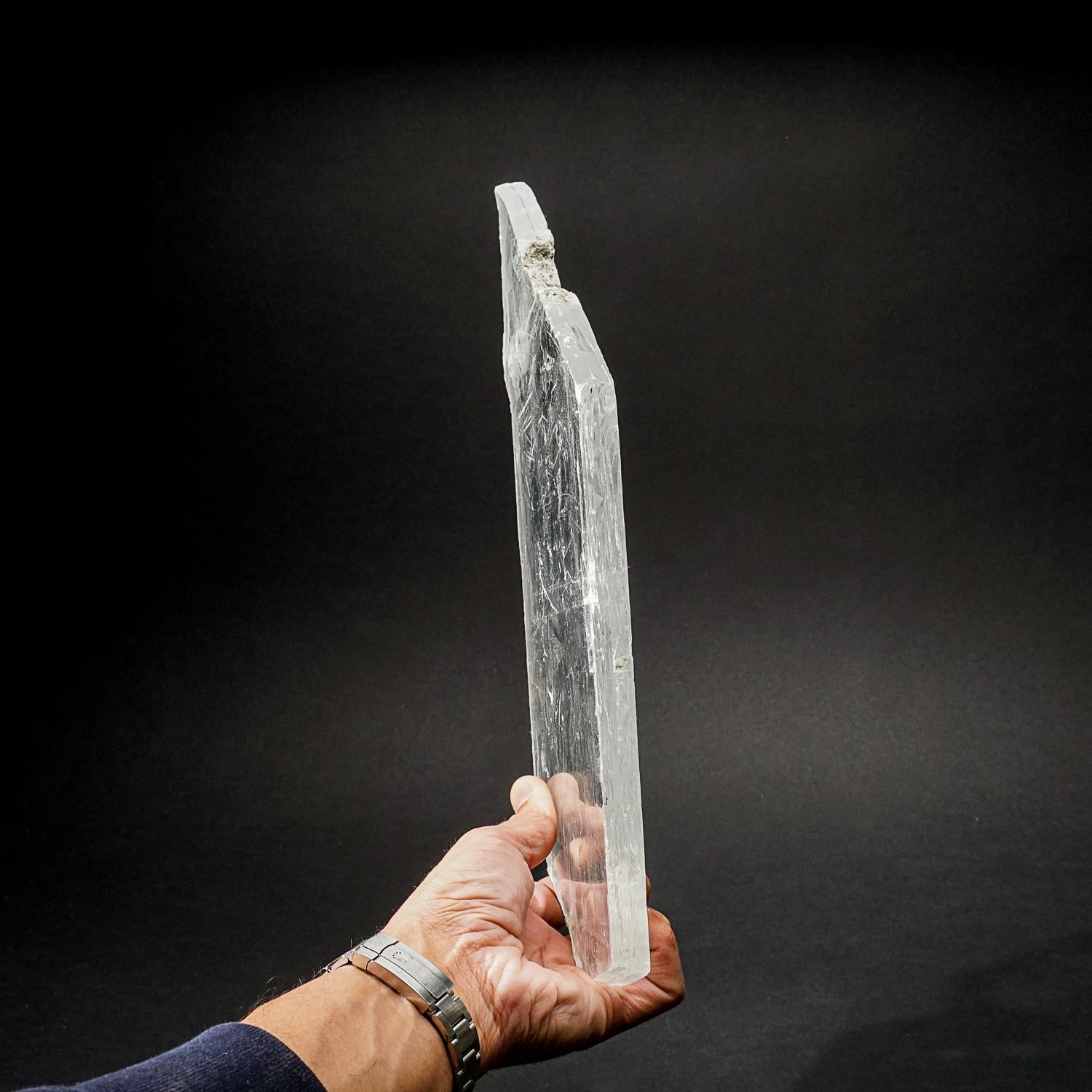 Contemporary Double Terminated Optical Single Selenite Crystal from Guilin, Guanxi, China For Sale