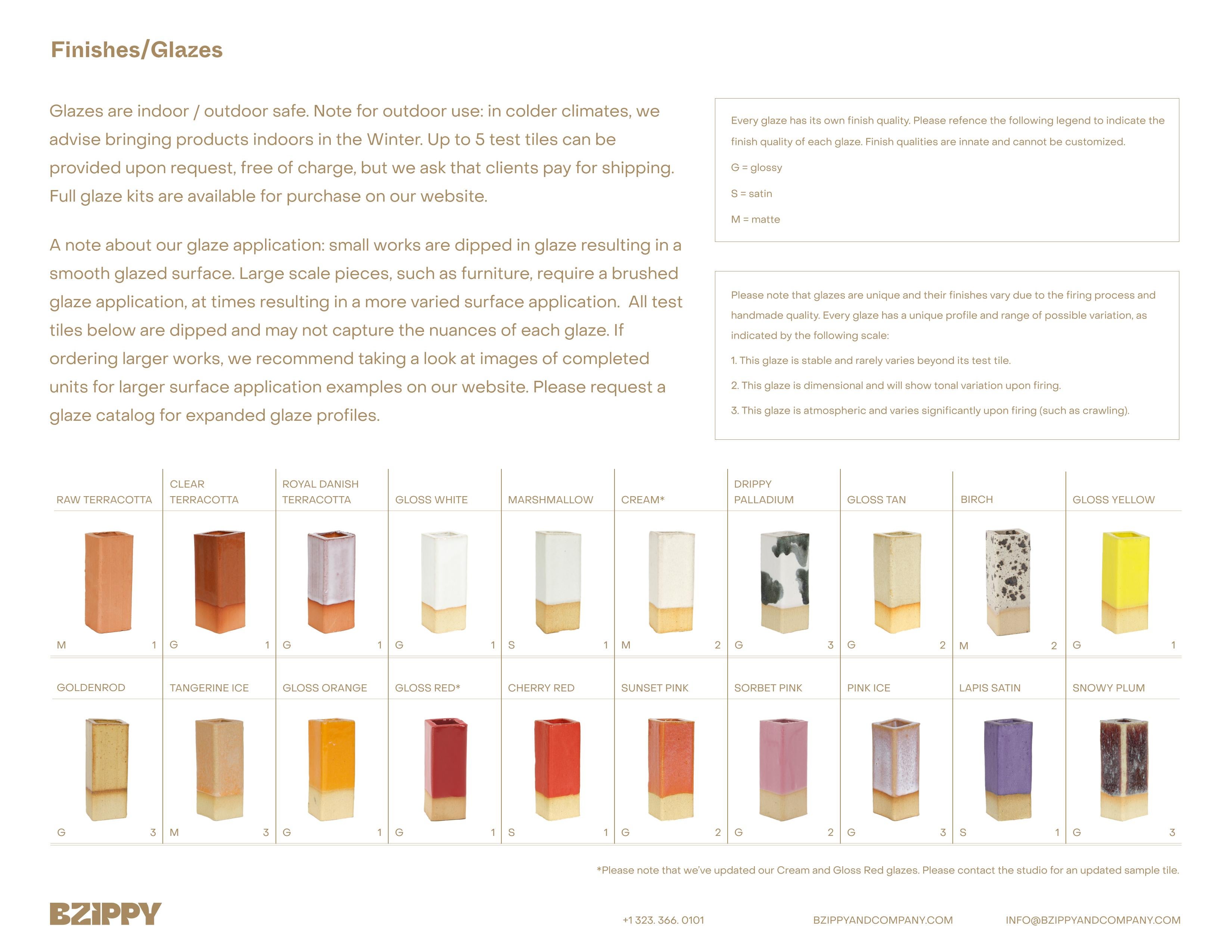 Glazed Double Tier Ceramic Hex Side Table in Gloss Red by BZIPPY For Sale