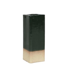 Double Tier Ceramic Hex Side Table in Chrome Green by BZIPPY