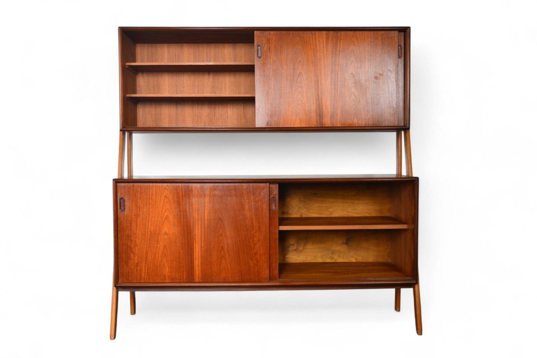 Credenza danese del metà secolo a due piani in Teak + Oak in vendita 2