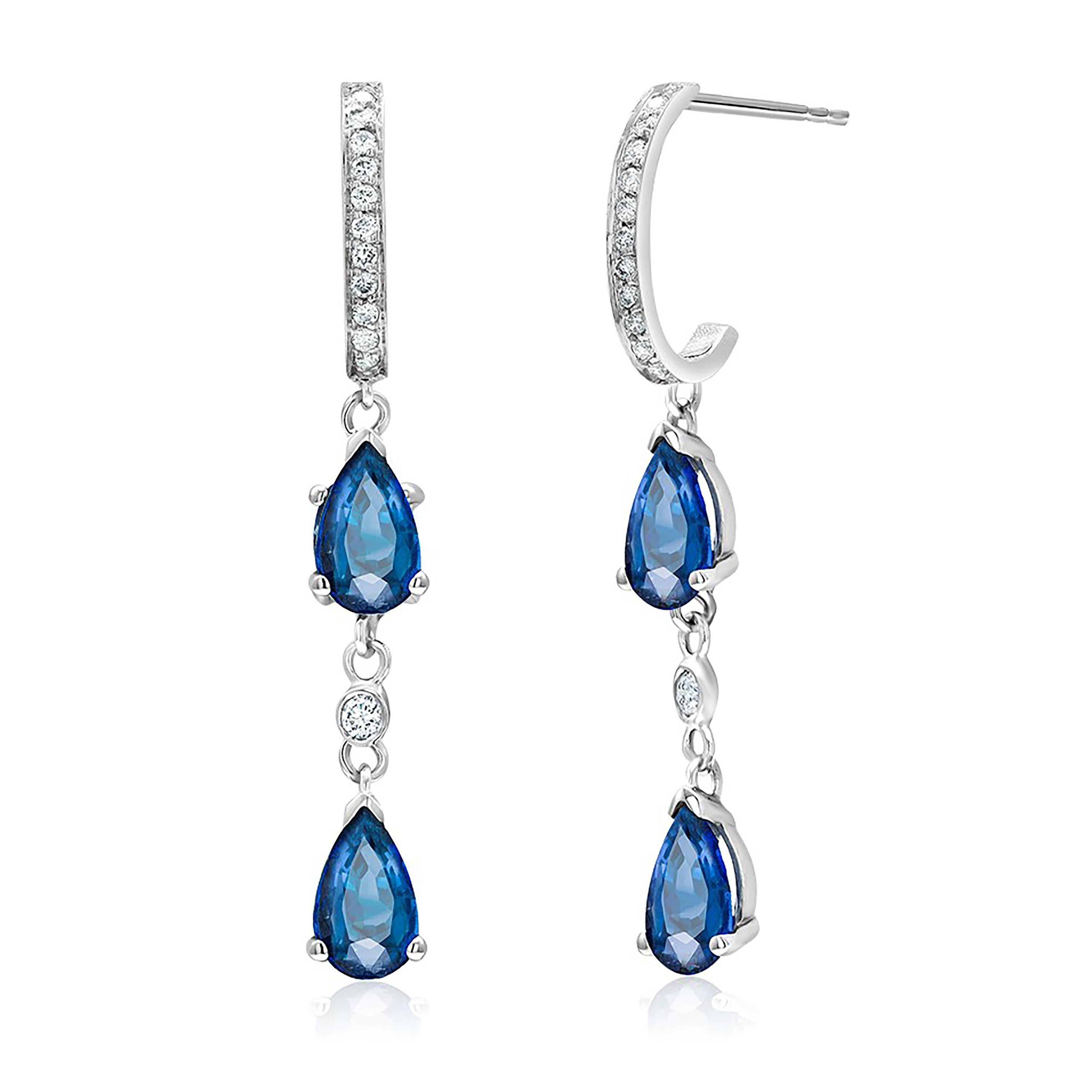 pear sapphire earrings