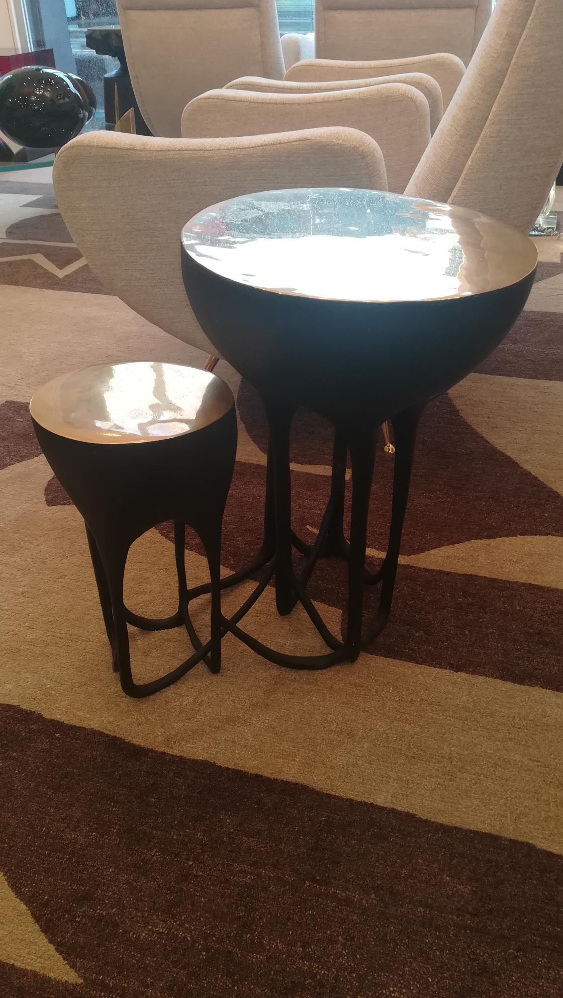 Double Top Bronze Side Table 4