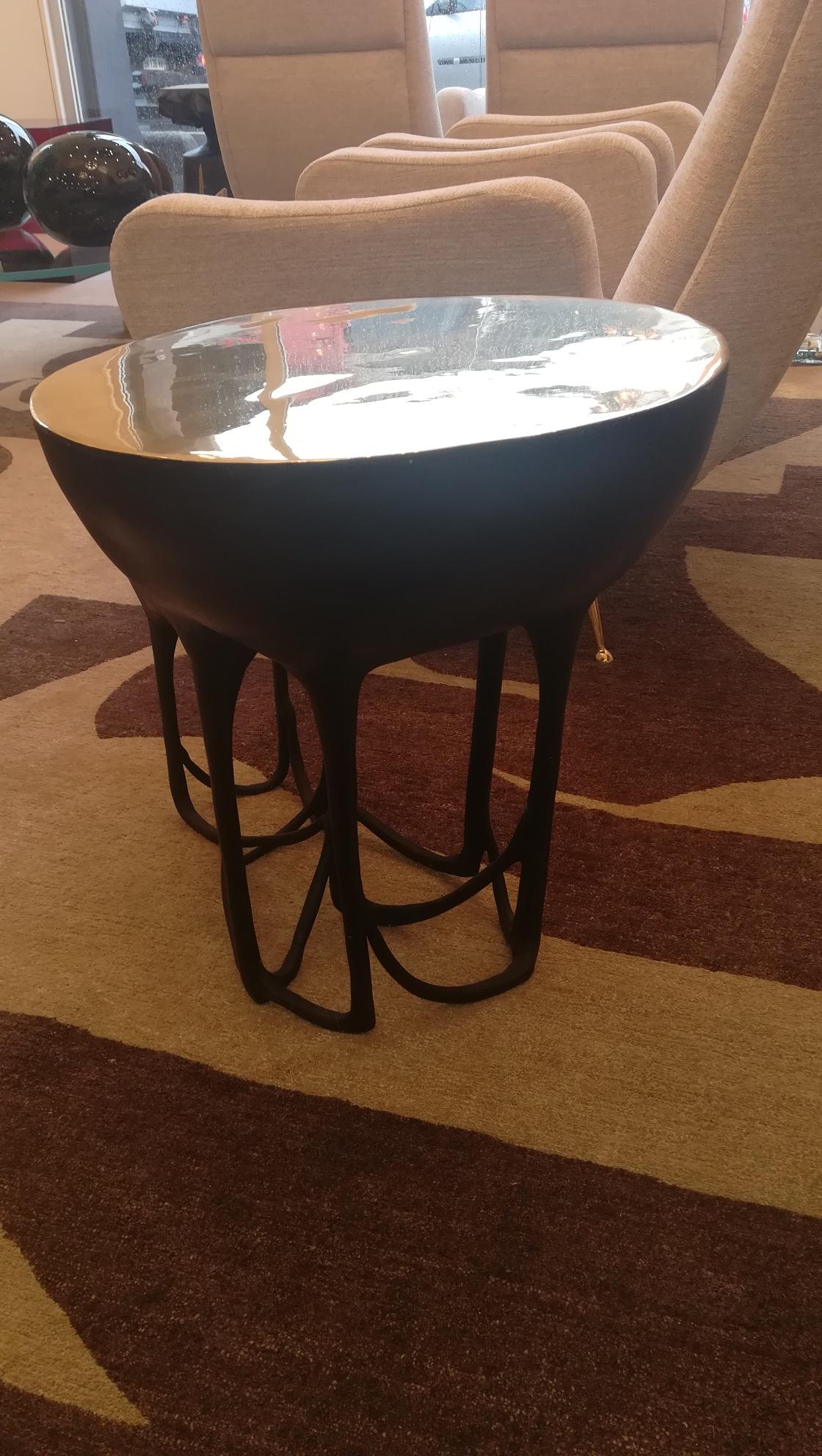 Double Top Bronze Side Table 5