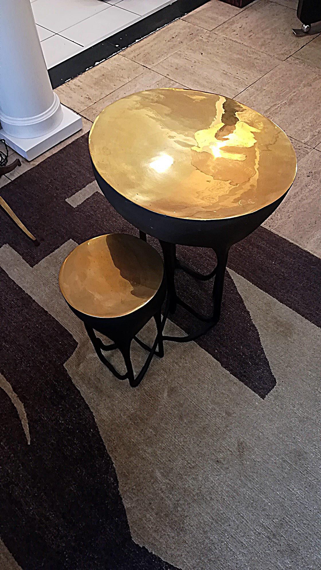 Double Top Bronze Side Table 7