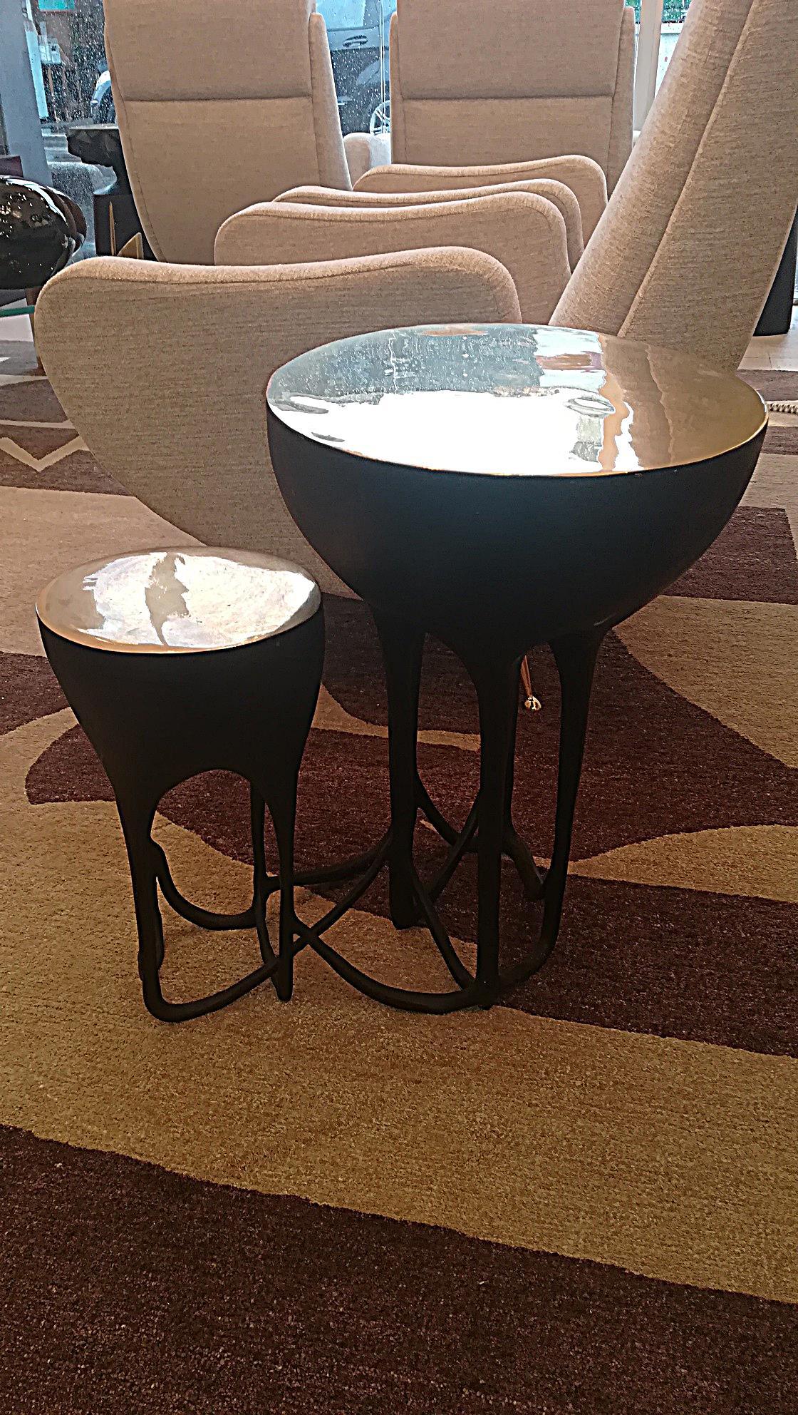 Double Top Bronze Side Table 1