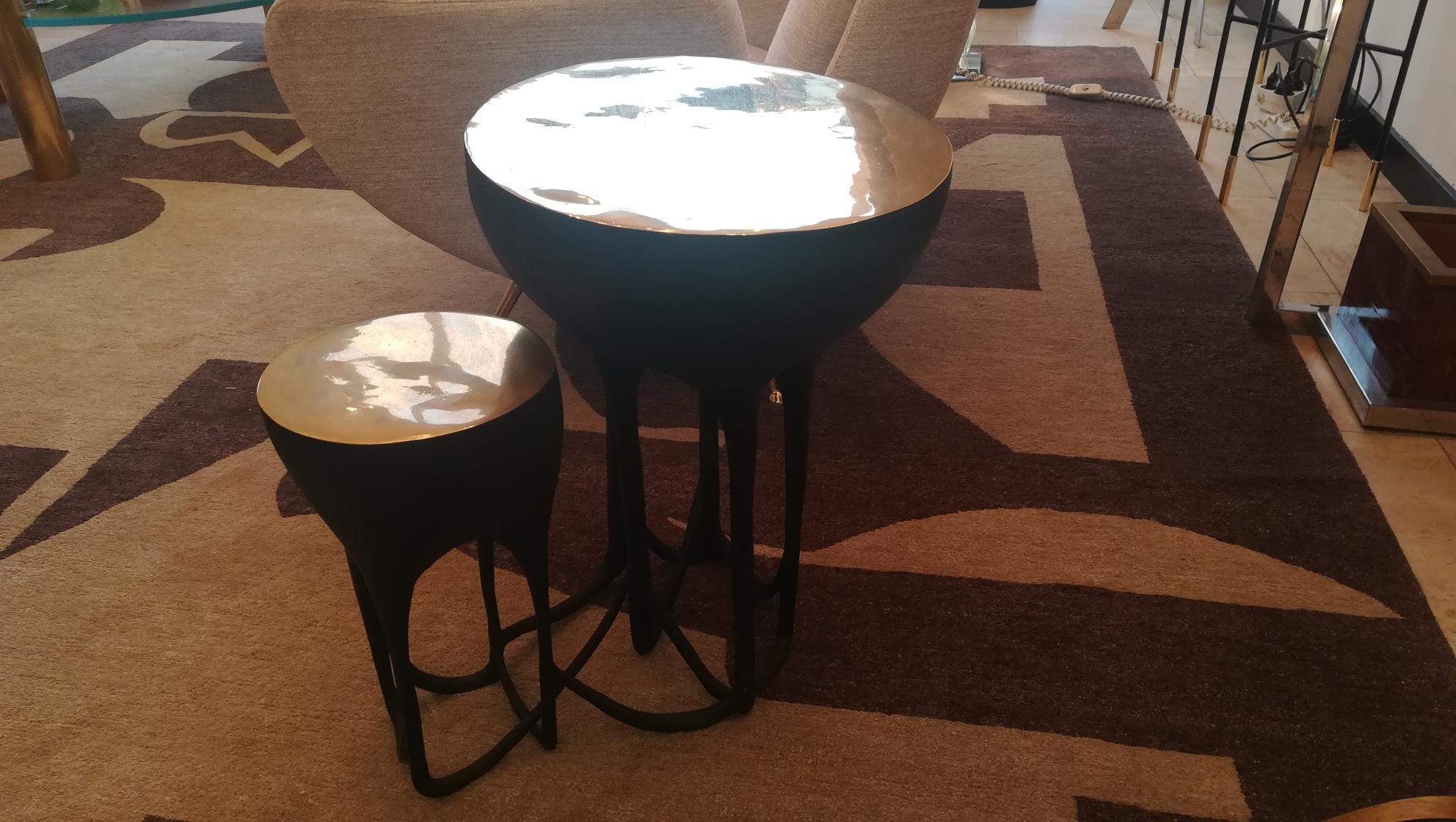 Double Top Bronze Side Table 3