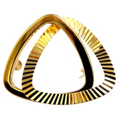 Double Triangle Pin 14kt