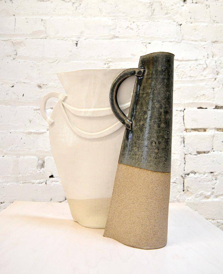 Modern Double Vase Sculptural Vessel by Alison Owen For Sale