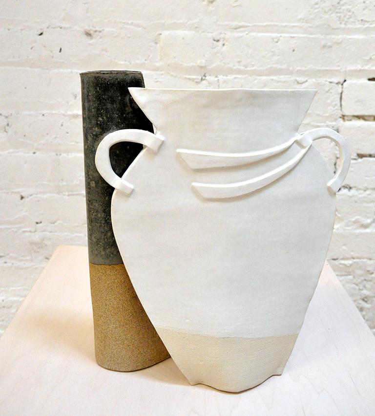 American Double Vase Sculptural Vessel by Alison Owen For Sale