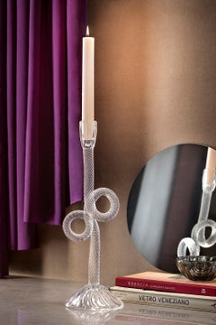 Double Venetian Knot Murano Glass Candleholder by Aina Kari