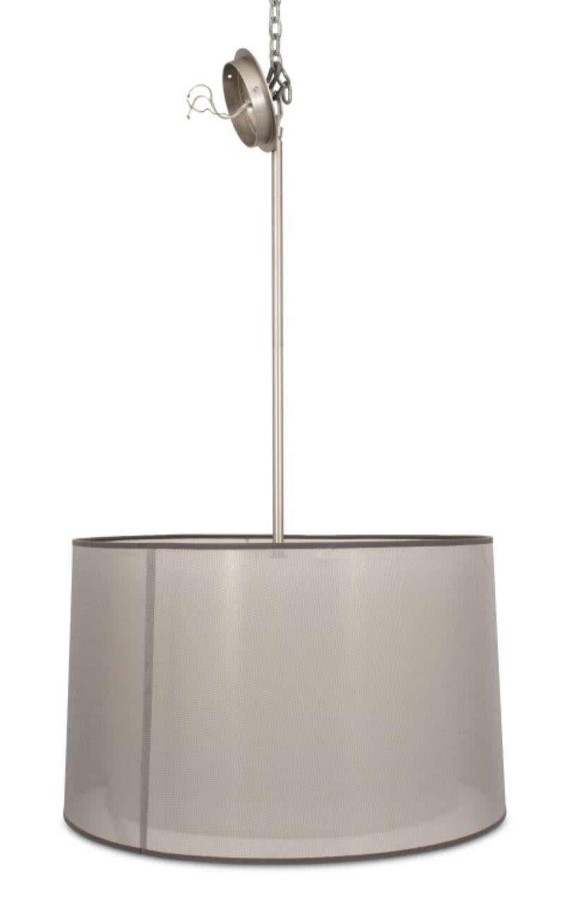 Lampe suspendue à double tambour mural Bon état - En vente à Astoria, NY