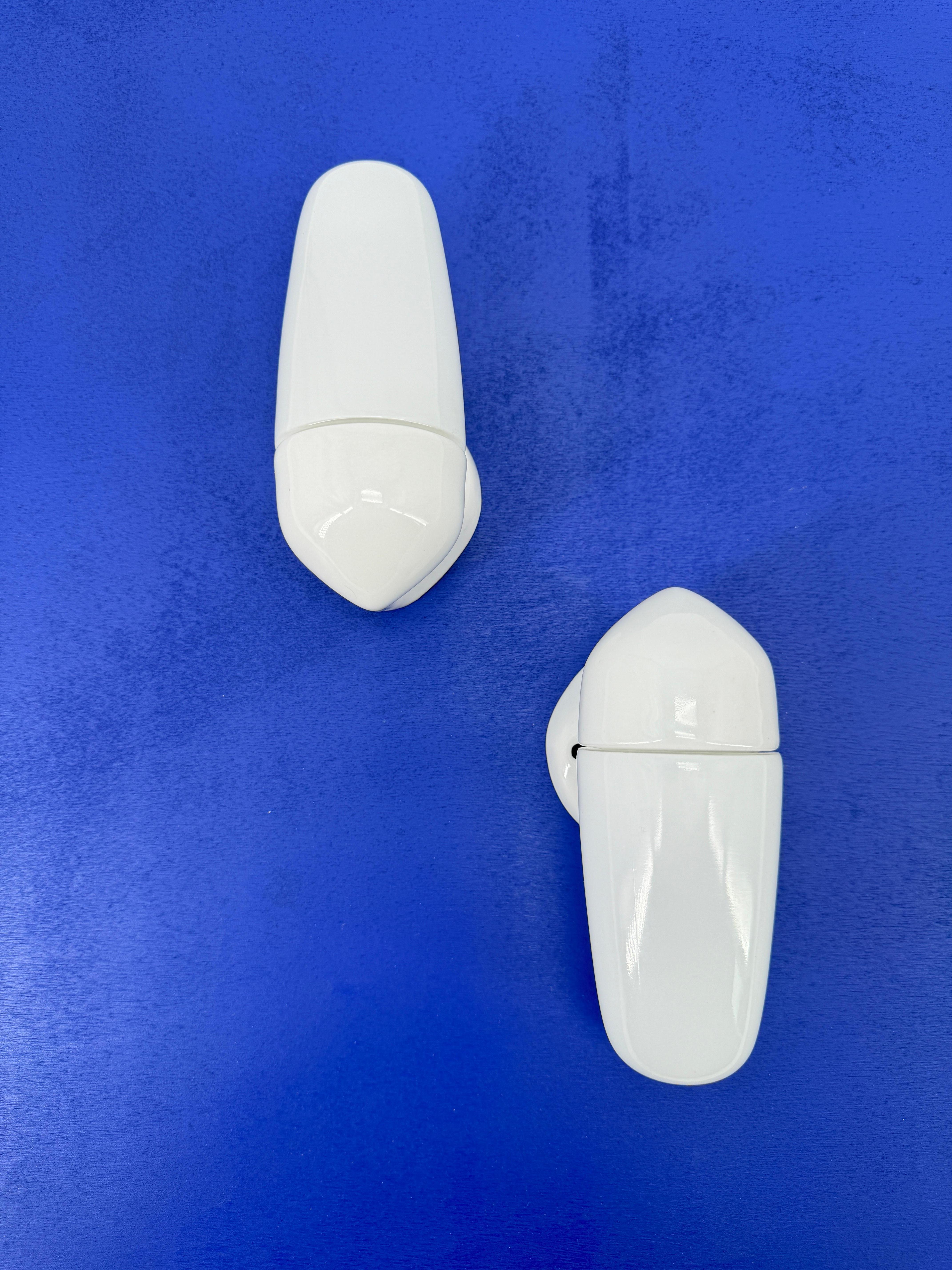 Doppelte Wandleuchte von Wilhelm Wagenfeld Lindner, Opal und weißes Porzellan, 1958 im Angebot 11