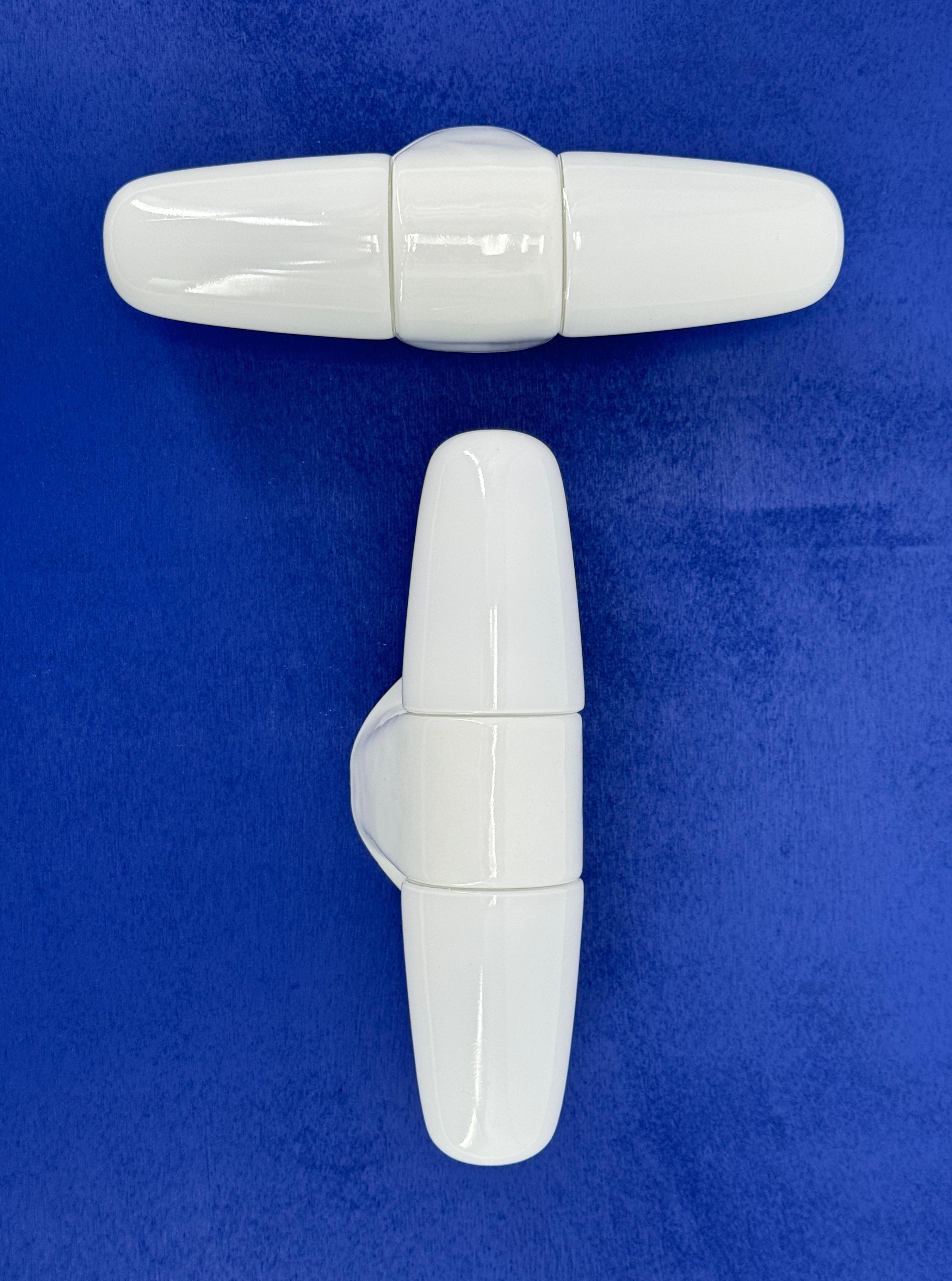 Doppelte Wandleuchte von Wilhelm Wagenfeld Lindner, Opal und weißes Porzellan, 1958 im Angebot 1