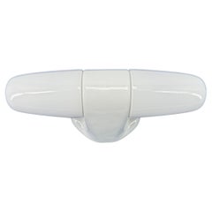 Aplique doble de Wilhelm Wagenfeld Lindner 1958 Porcelana opalina y blanca