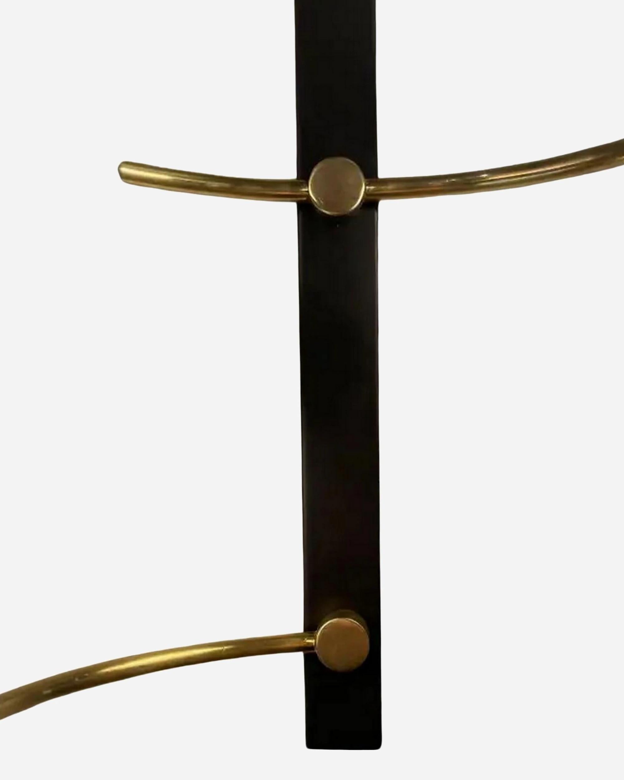 French Double wall lamp perspex, brass and lacquered metal, Ed.Lunel France circa 1960 For Sale