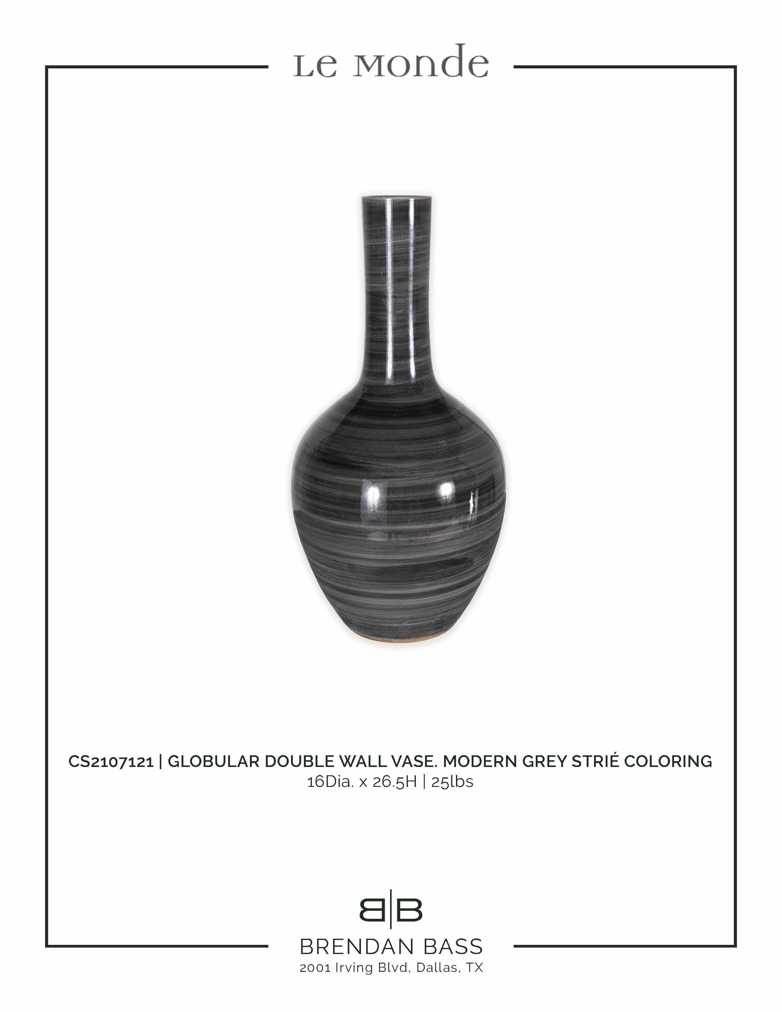 Italian Double Wall Vase For Sale