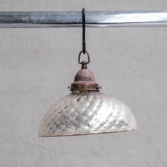 Double Walled Antique Mercury Glass Reflector Pendant Light