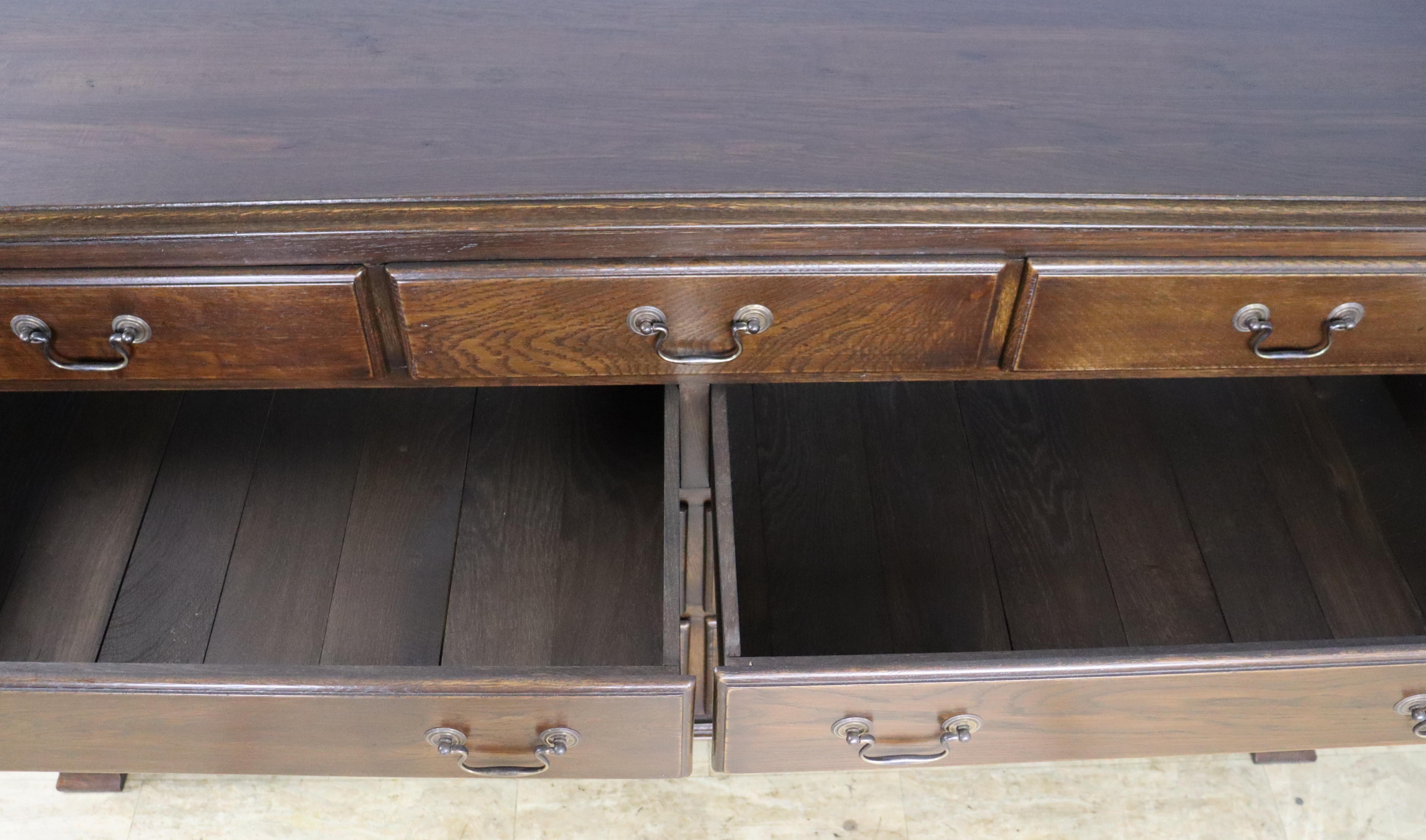 Double Width Oak Chest of Drawers, Custom Made for Briggs House 8
