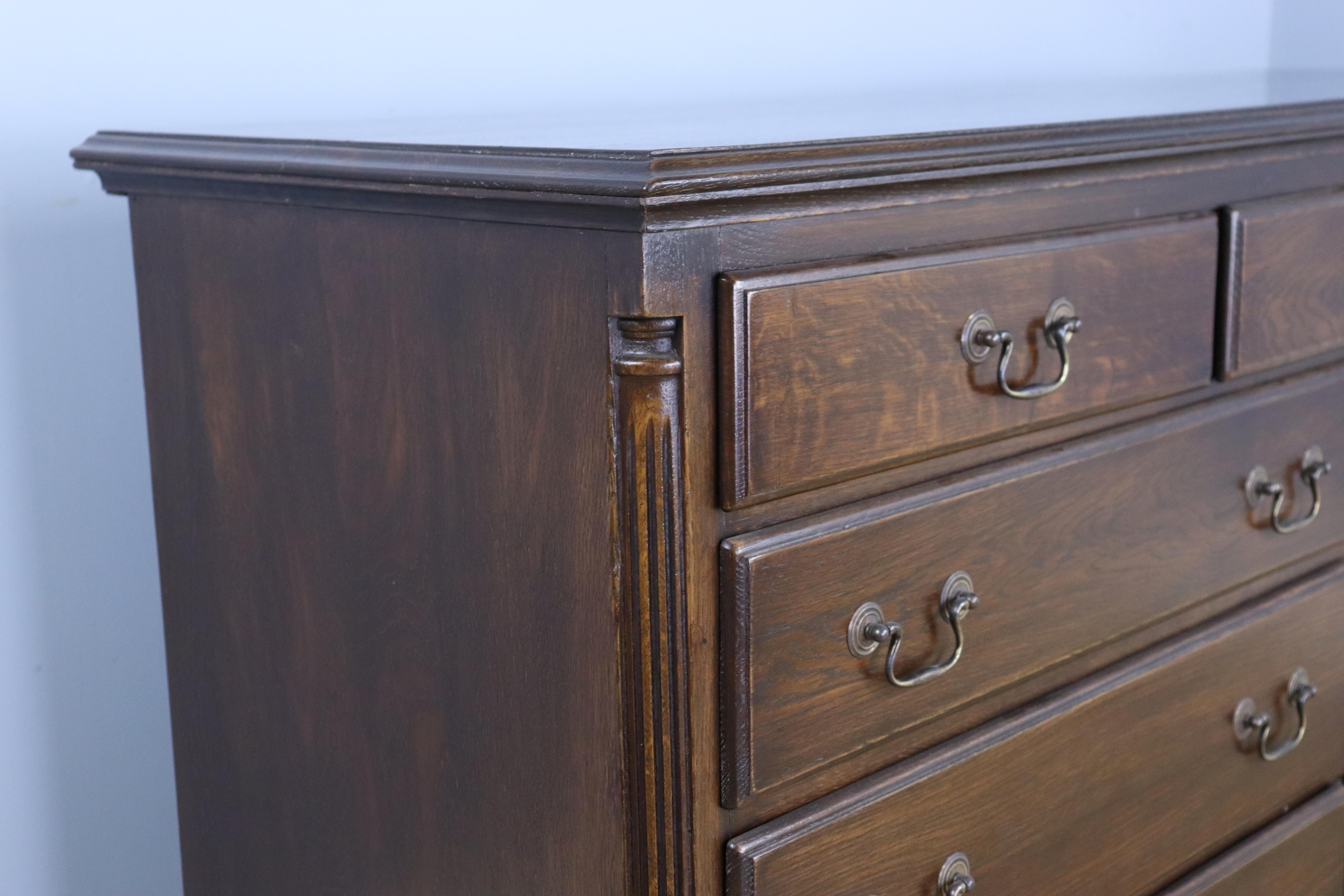 Double Width Oak Chest of Drawers, Custom Made for Briggs House 3