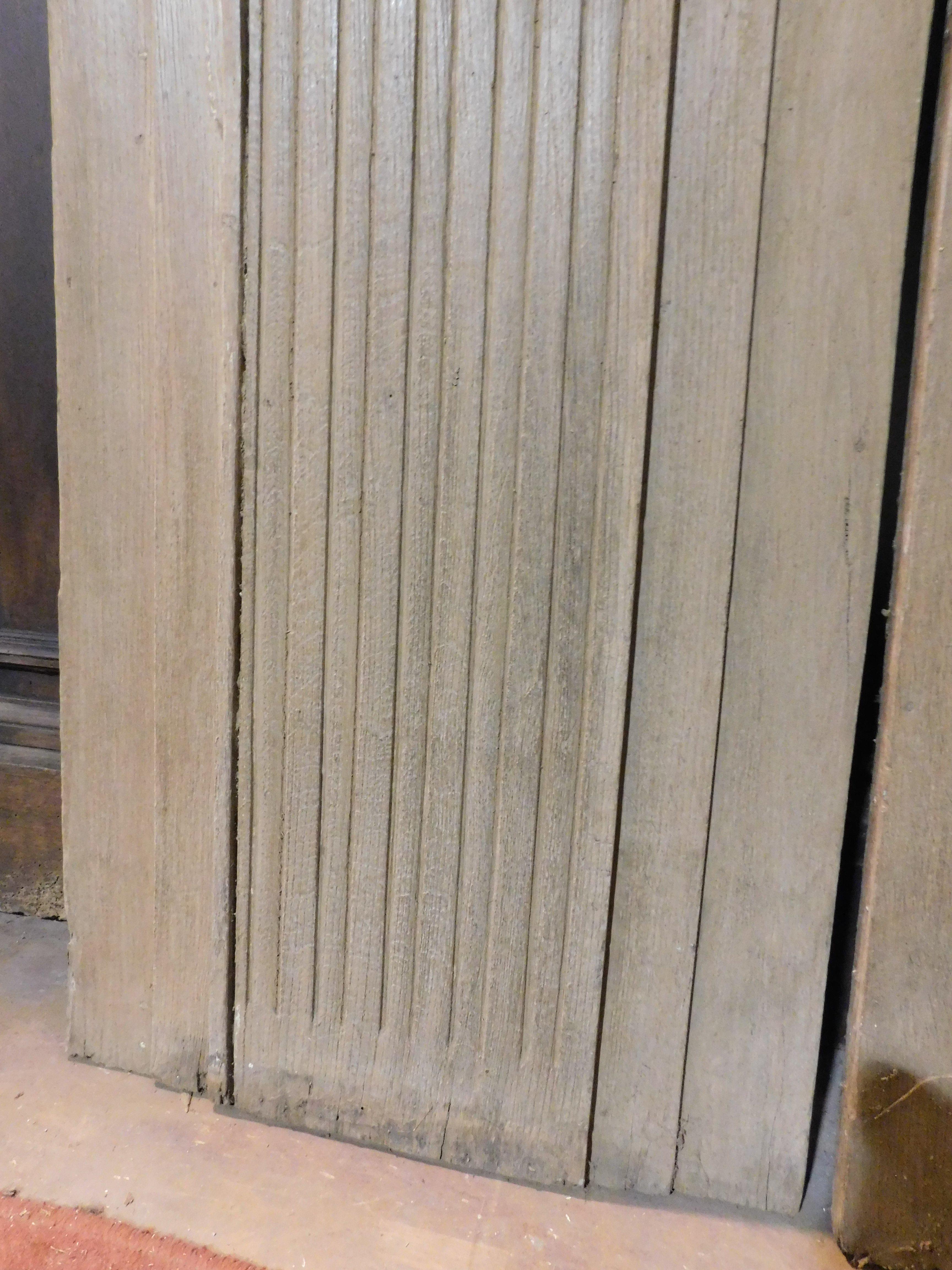 Chêne Porte à double battant en Wood Wood Oak, rayée, Italie en vente