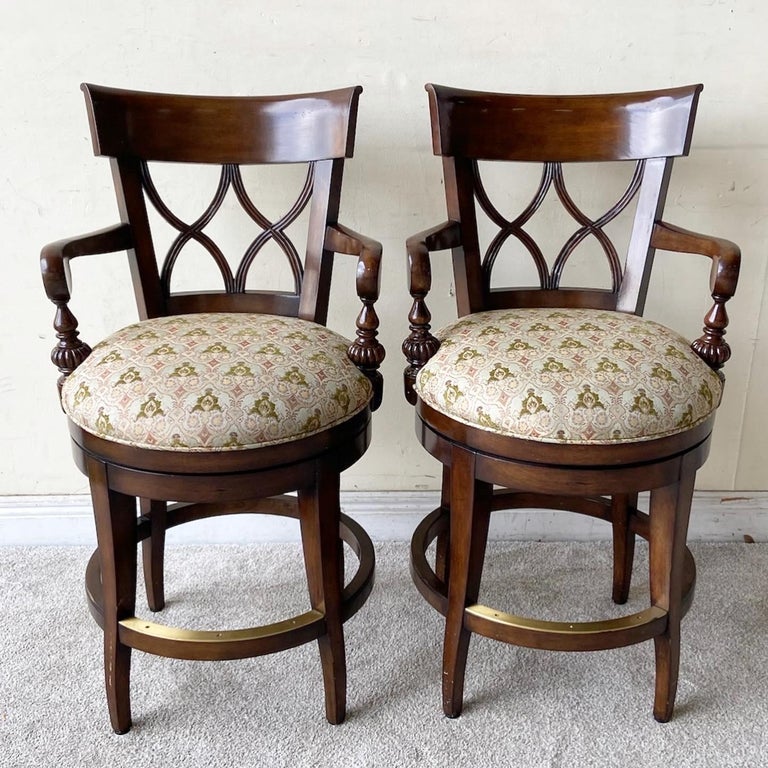 Double X Back Santa Fe Wooden Stools by Woodbridge Furniture Co. For