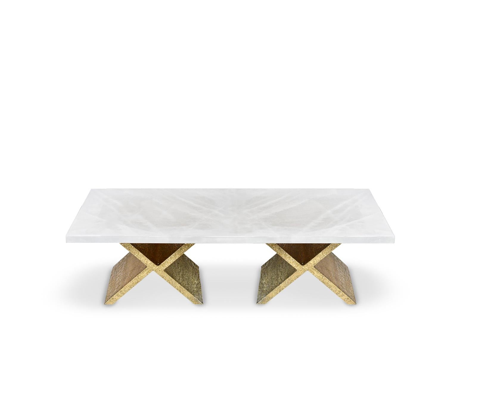 Double X Coffee Table by Phoenix In Excellent Condition For Sale In New York, NY