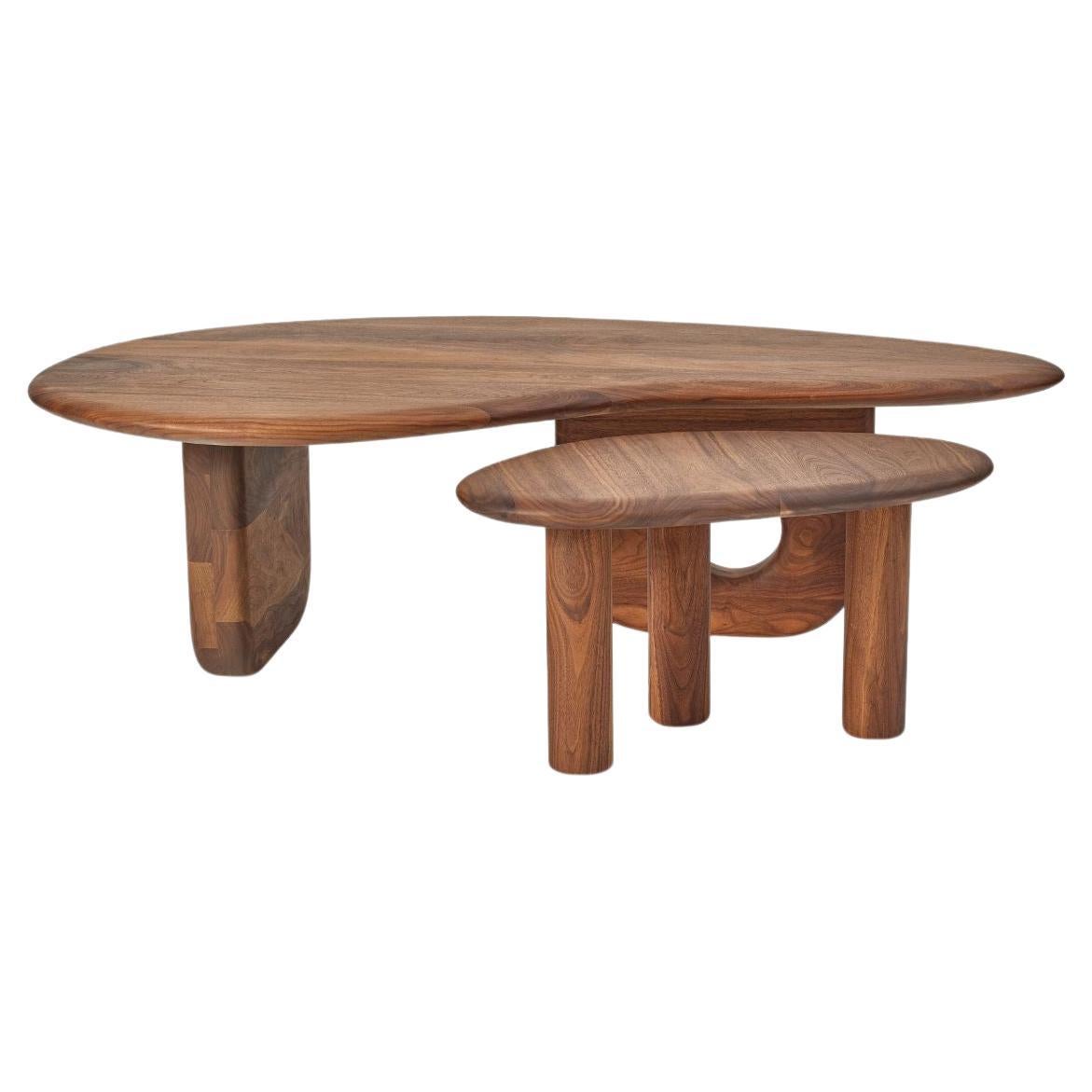 Double table basse Zilan par Contemporary Ecowood en vente
