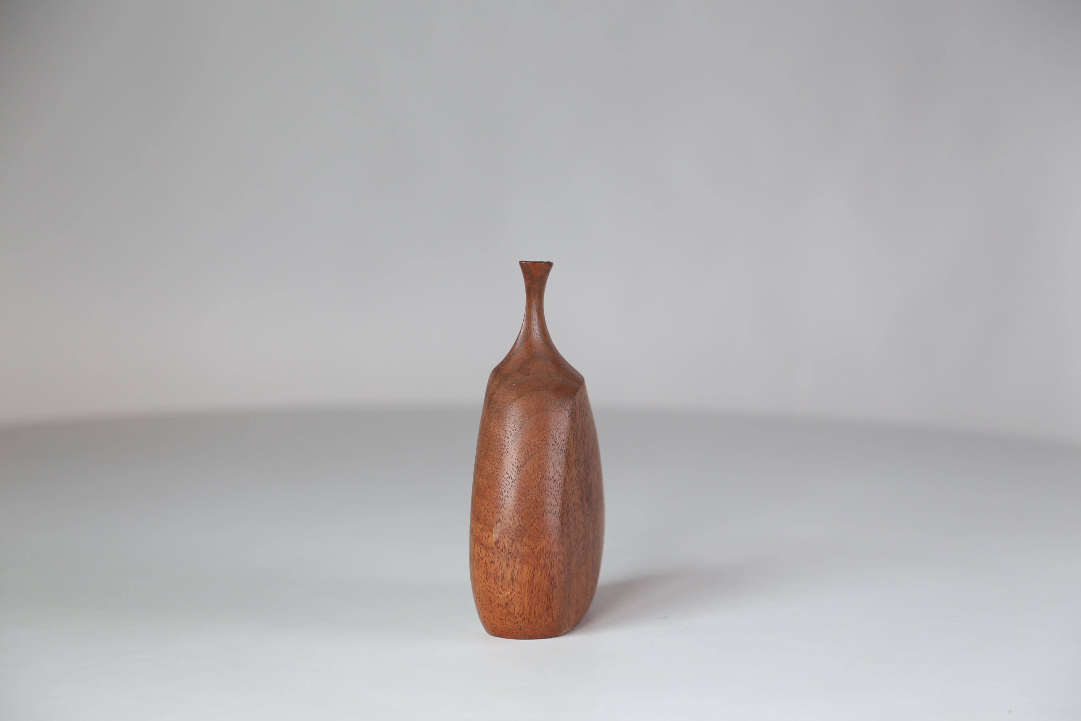 20th Century Doug Ayers Biomorphic Wood Weedpot Vase