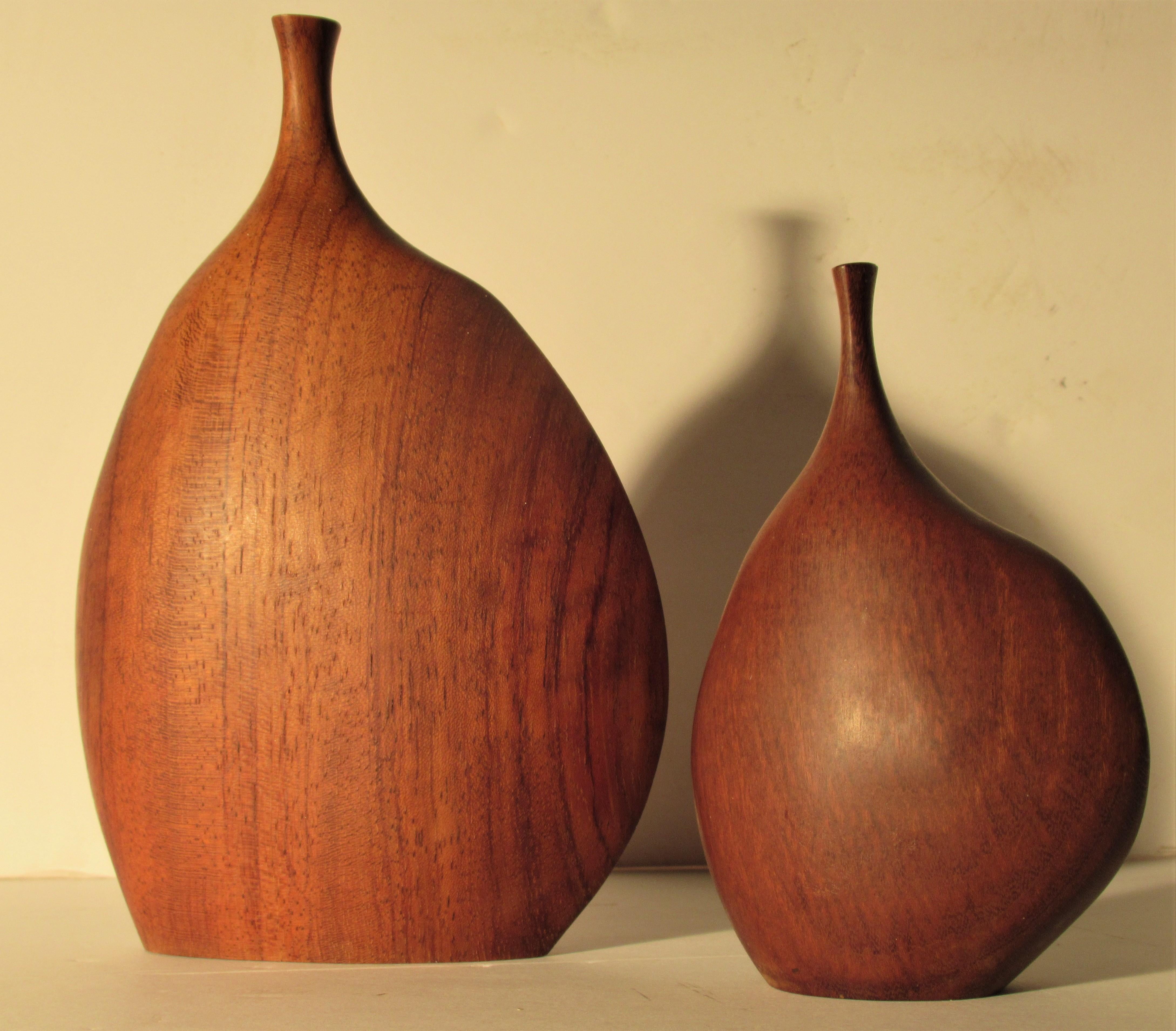 Late 20th Century  Doug Ayers Exotic Wood Vases 
