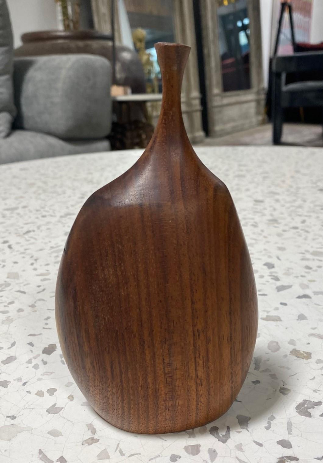 Doug Ayers, signierte organische Weed-Vase aus Naturholz, kalifornisch im Angebot 3