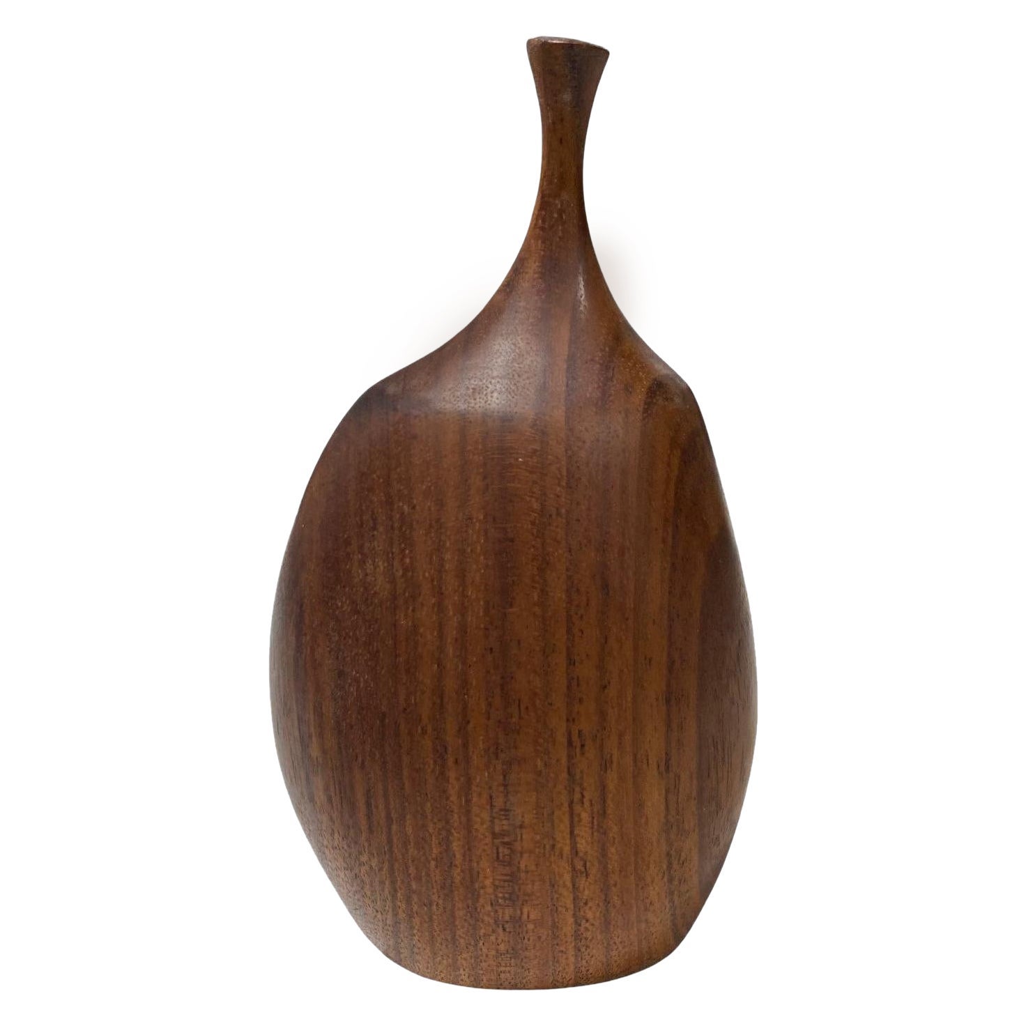 Doug Ayers Signed California Artist Organic Natural Wood Turned Weed Vase Vessel