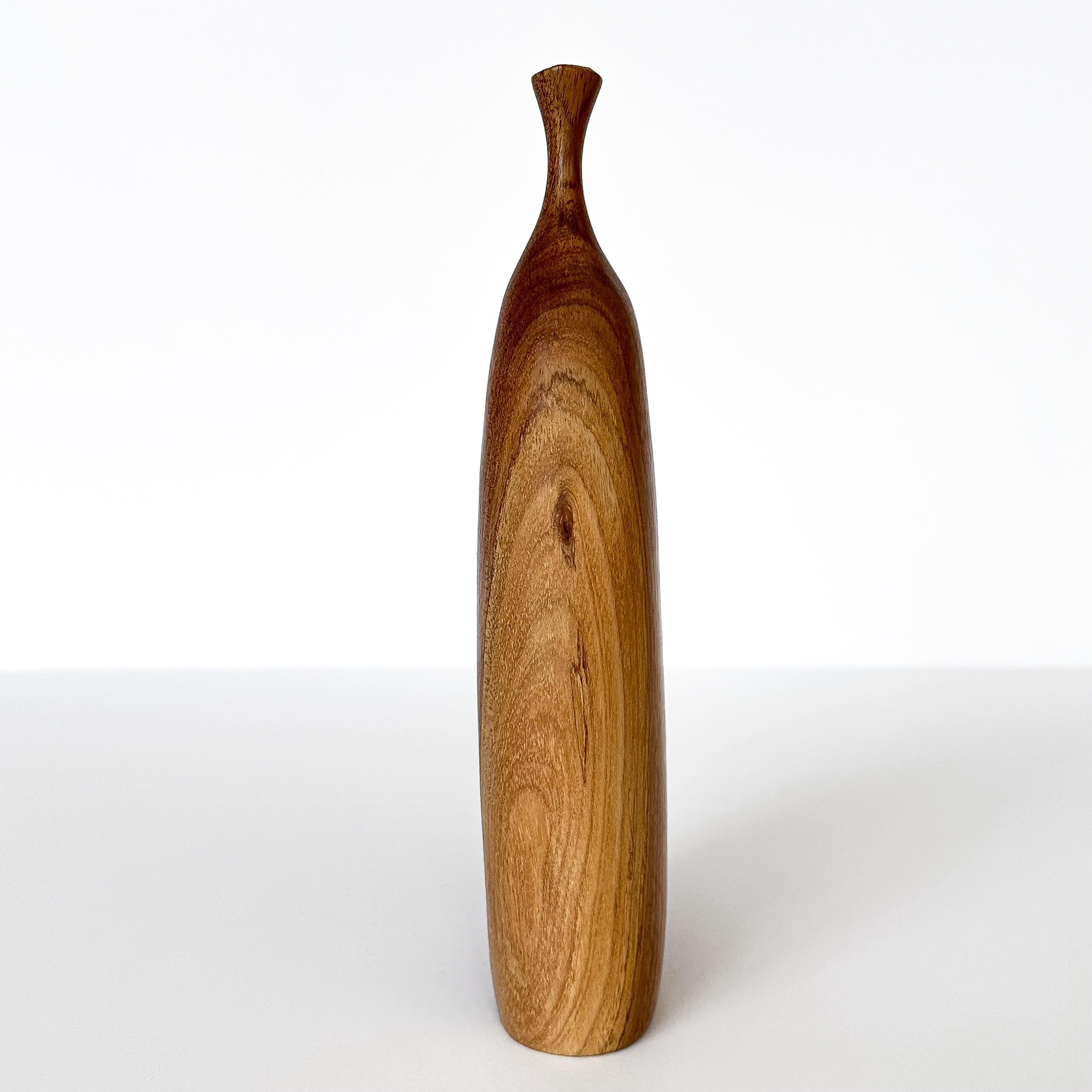 Doug Ayers Signed Carved / Turned Wood Weed Vase 2