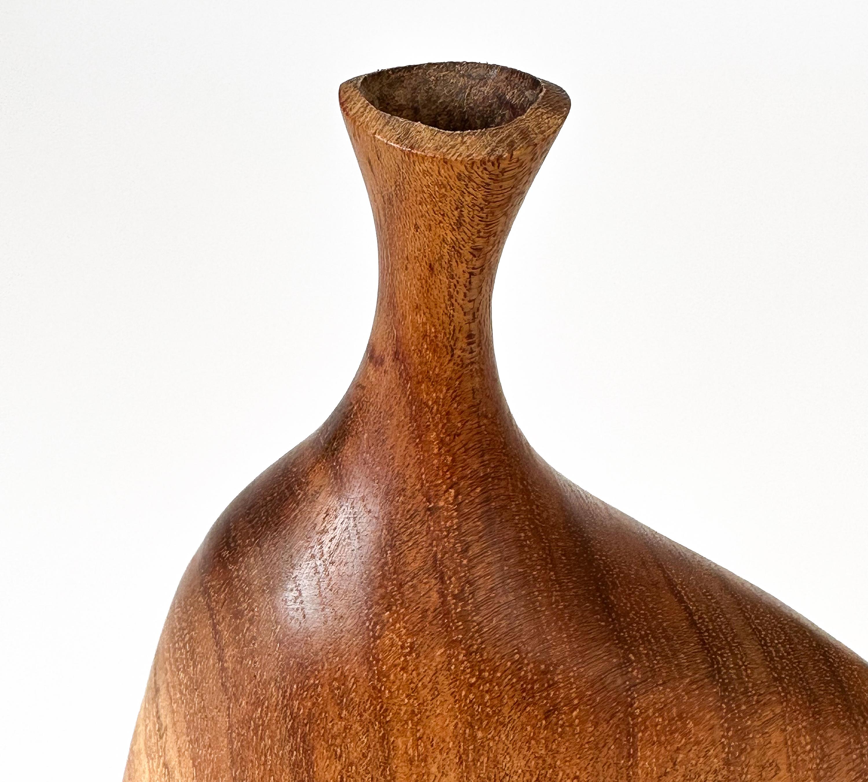 Doug Ayers Signed Carved / Turned Wood Weed Vase 3