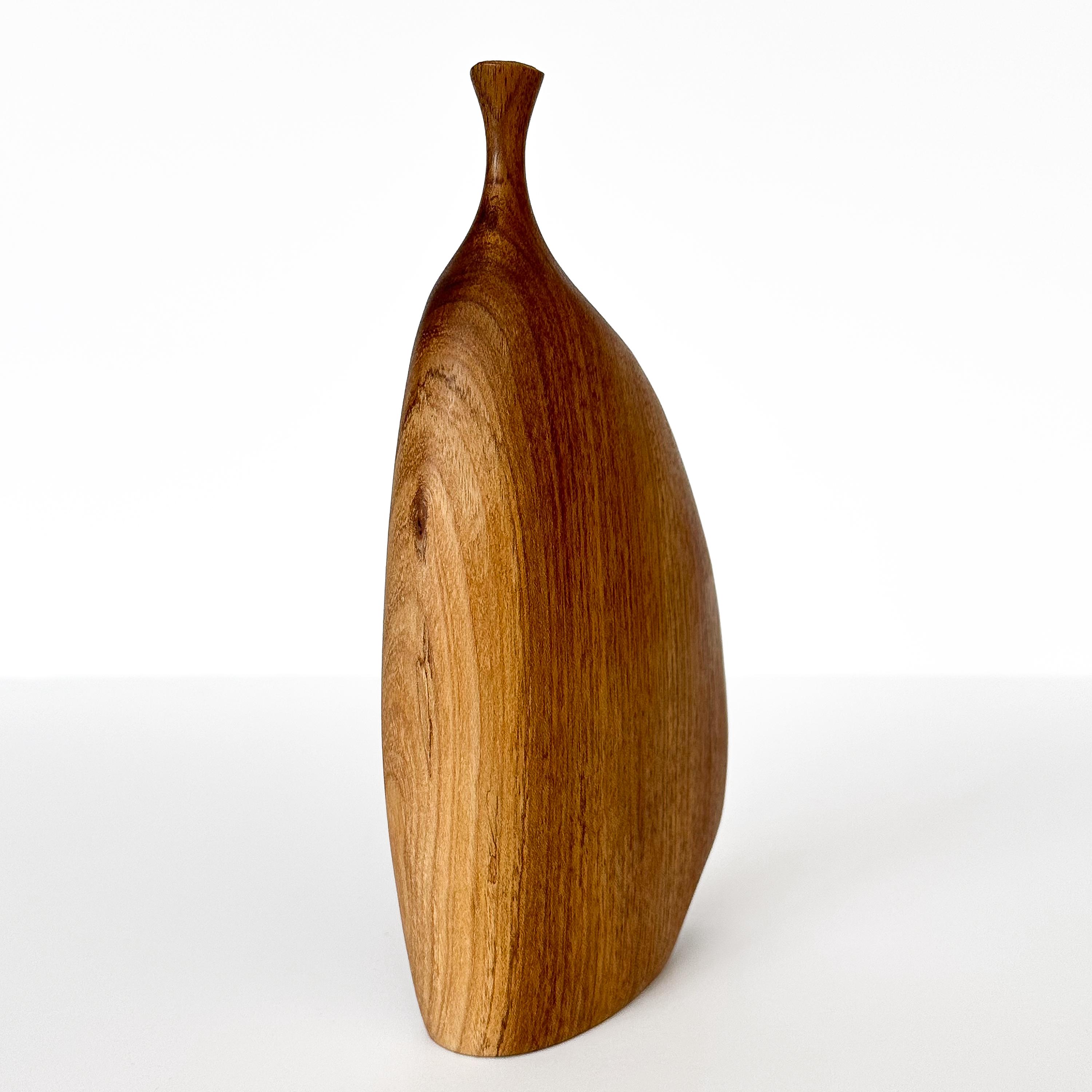 Doug Ayers Signed Carved / Turned Wood Weed Vase 1