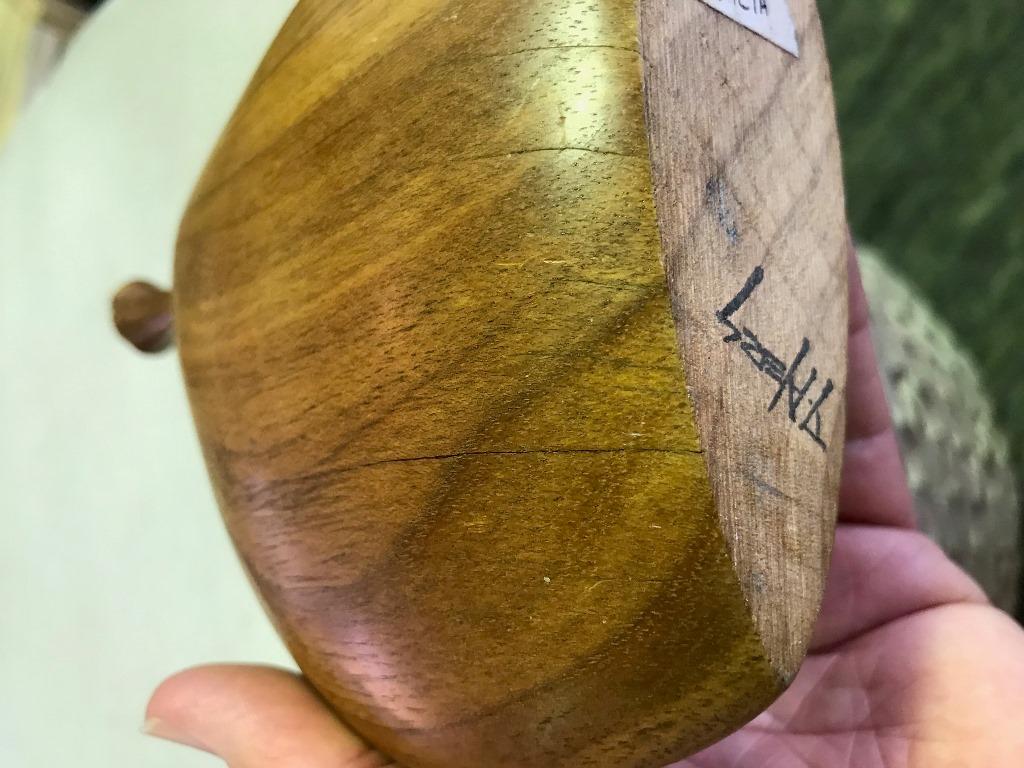 American Doug Ayers Signed Wood Turned Weed Vase Vessel