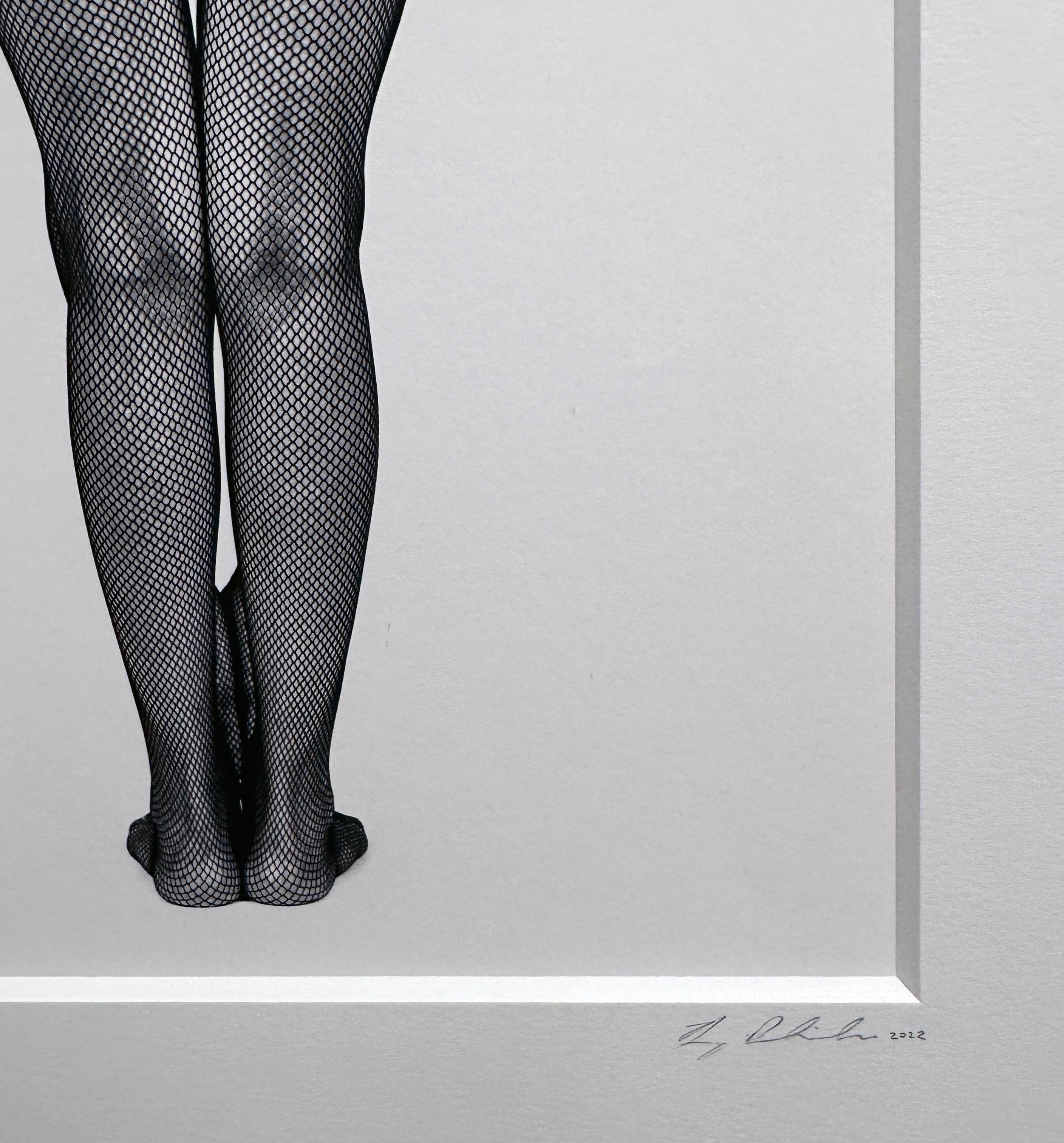 A Woman with a Hook, 1993 - Erotic Photo, Fishnet Stockings, Matted and Framed For Sale 2