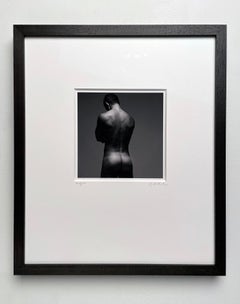 Backside, -Male Nude Torso, Black and White Photograph, Matted and Framed