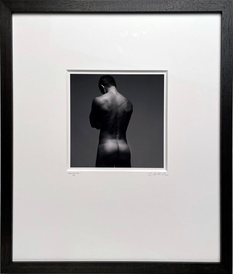 Backside, -Male Nude Torso, Black and White Photograph, Matted and Framed For Sale 2