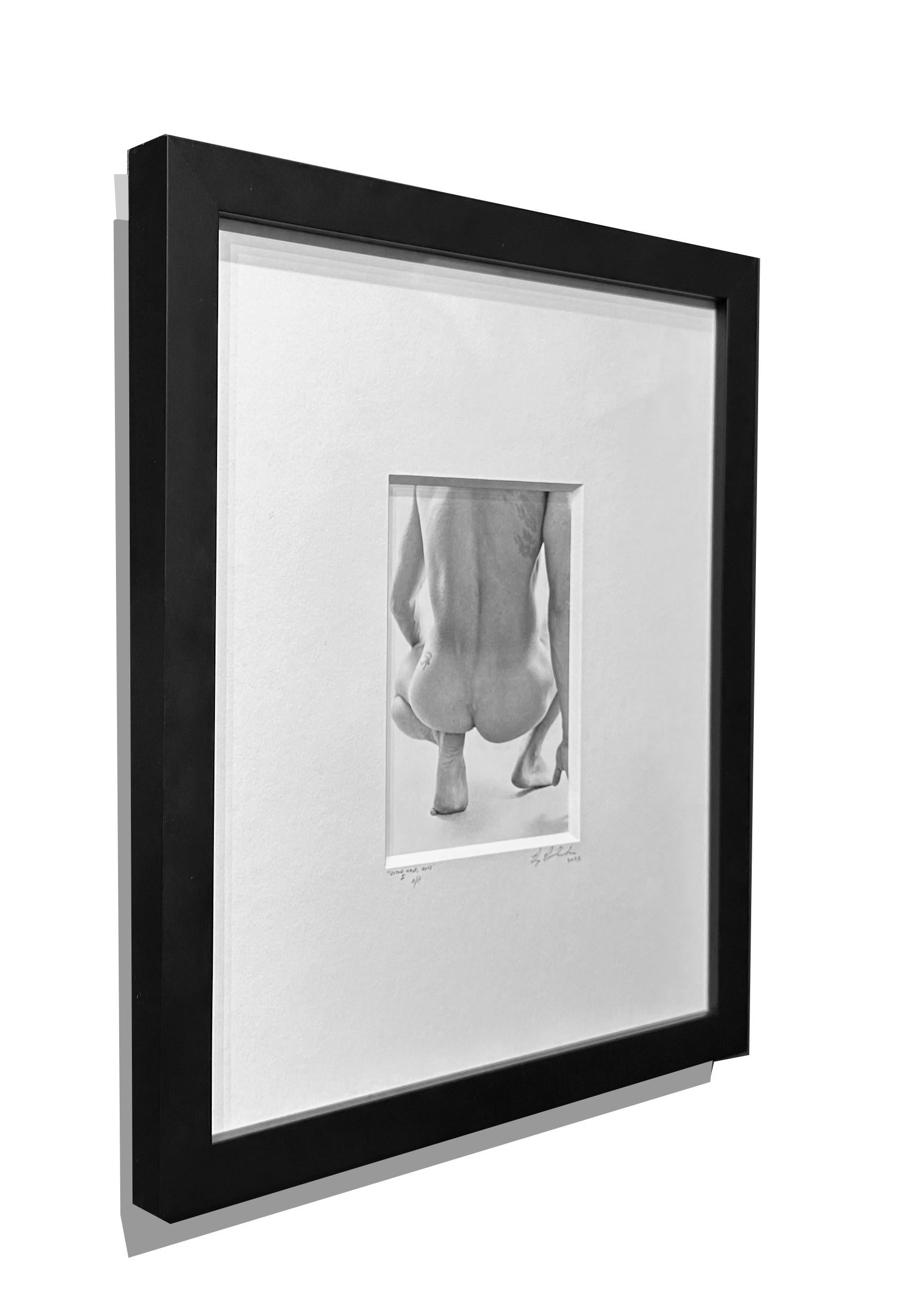 Blond Hair, Male Nude Torso, Black and White Photograph, Matted and Framed 3