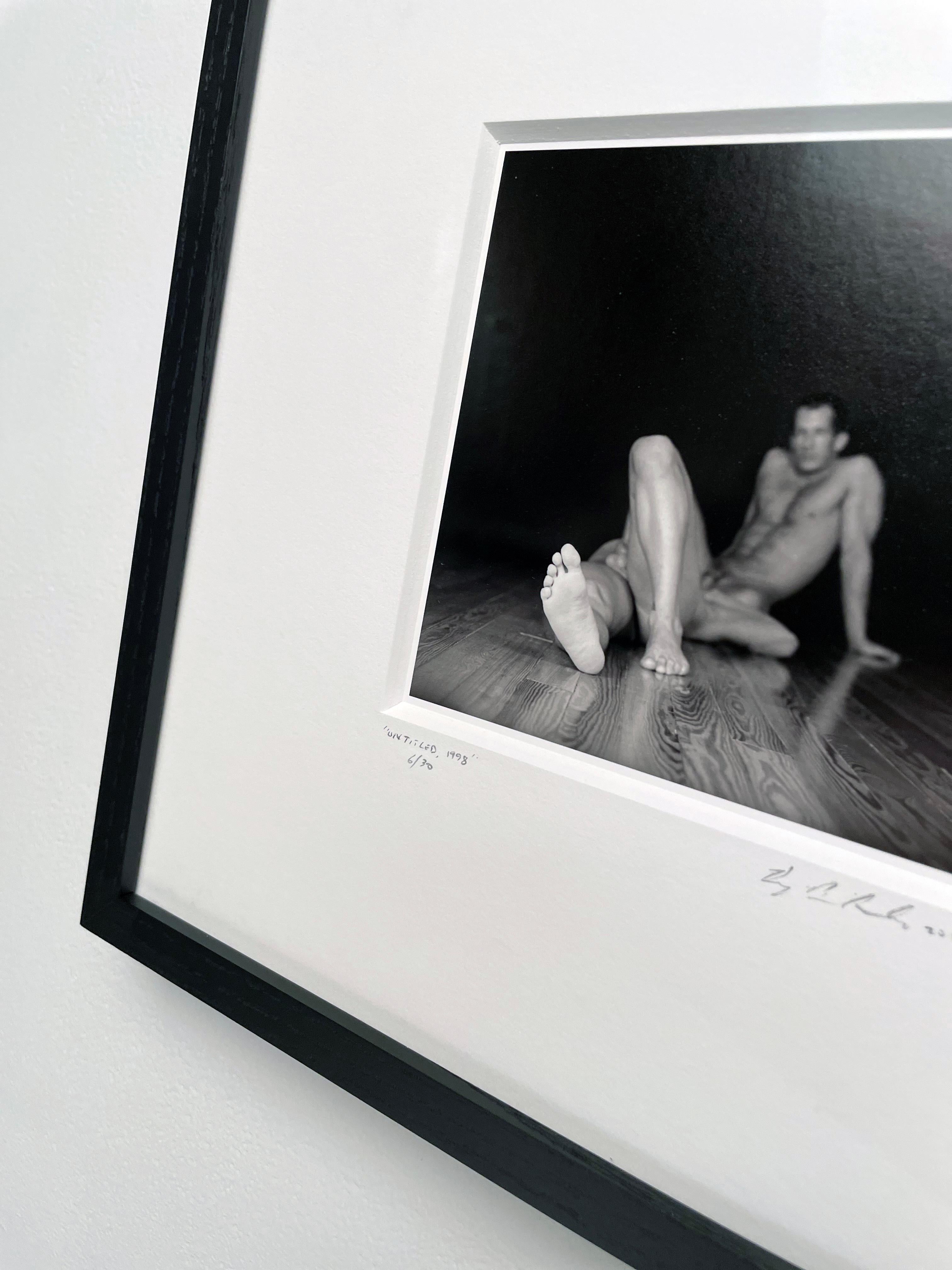 Untitled (Brian and Carl Morphed) - Two Nude figures, Black and White Photograph 2