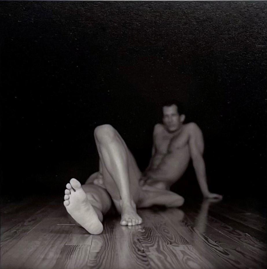 Untitled (Brian and Carl Morphed) - Two Nude figures, Black and White Photograph