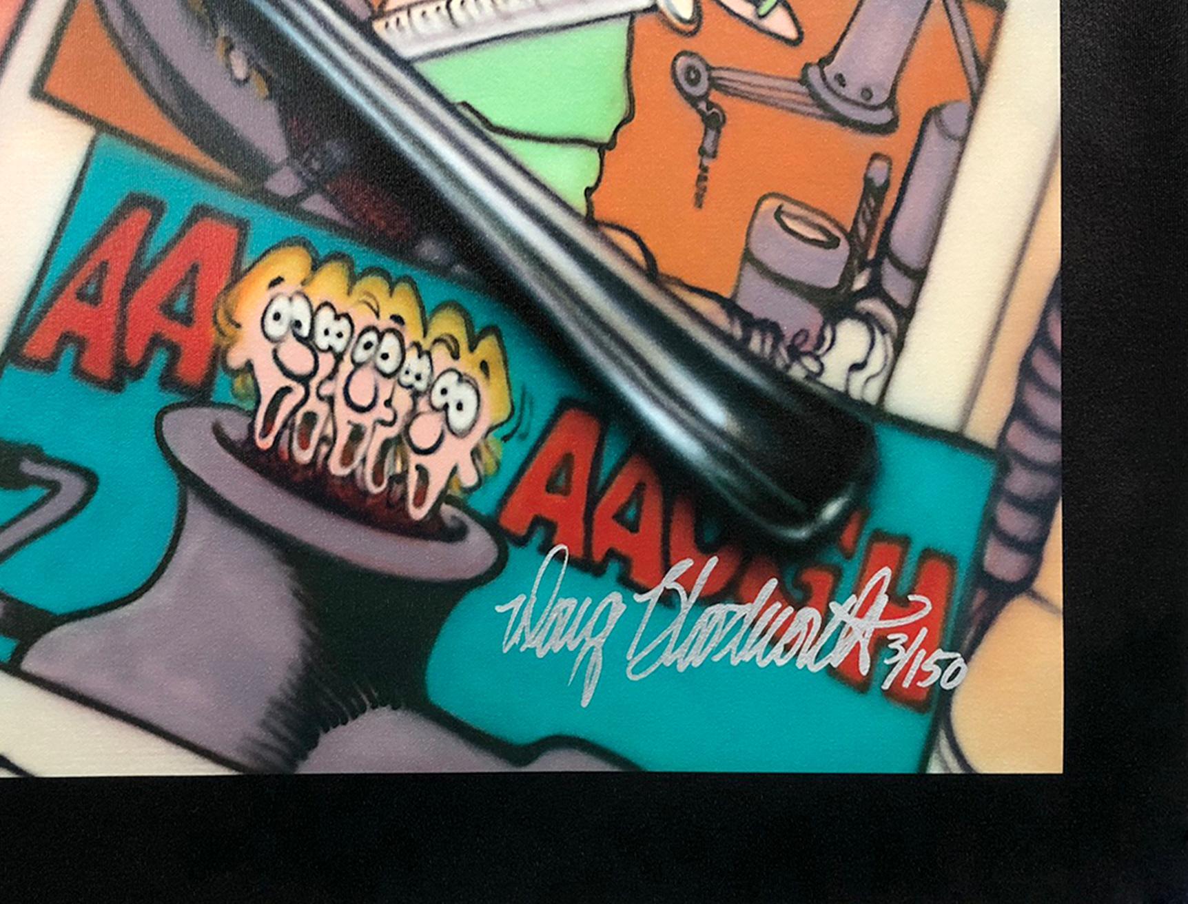 Krispy Kreme (gran giclée firmado sobre lienzo) - Painting de Doug Bloodworth